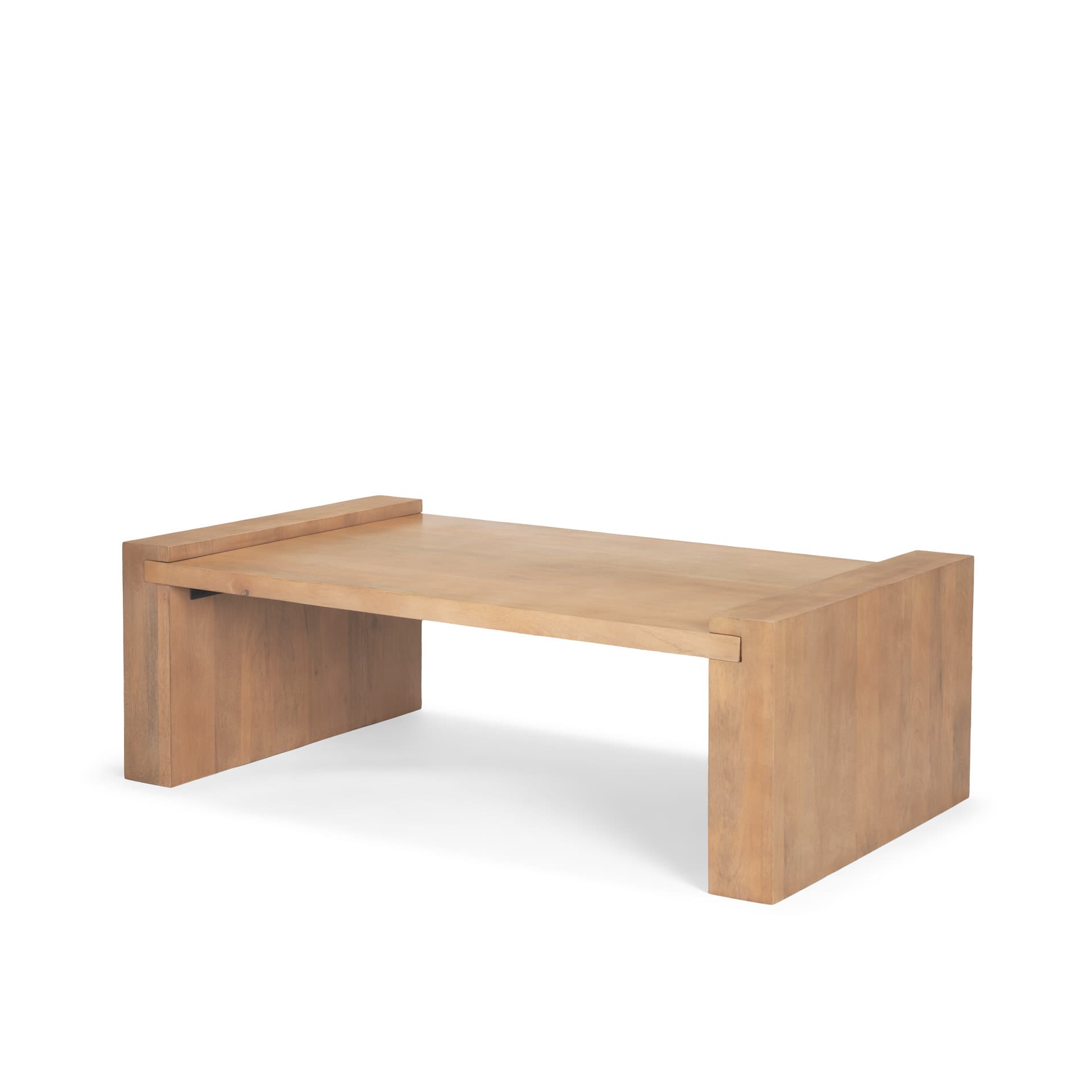 Wesson Light Brown Wood Rectangular Coffee Table — product photograph
