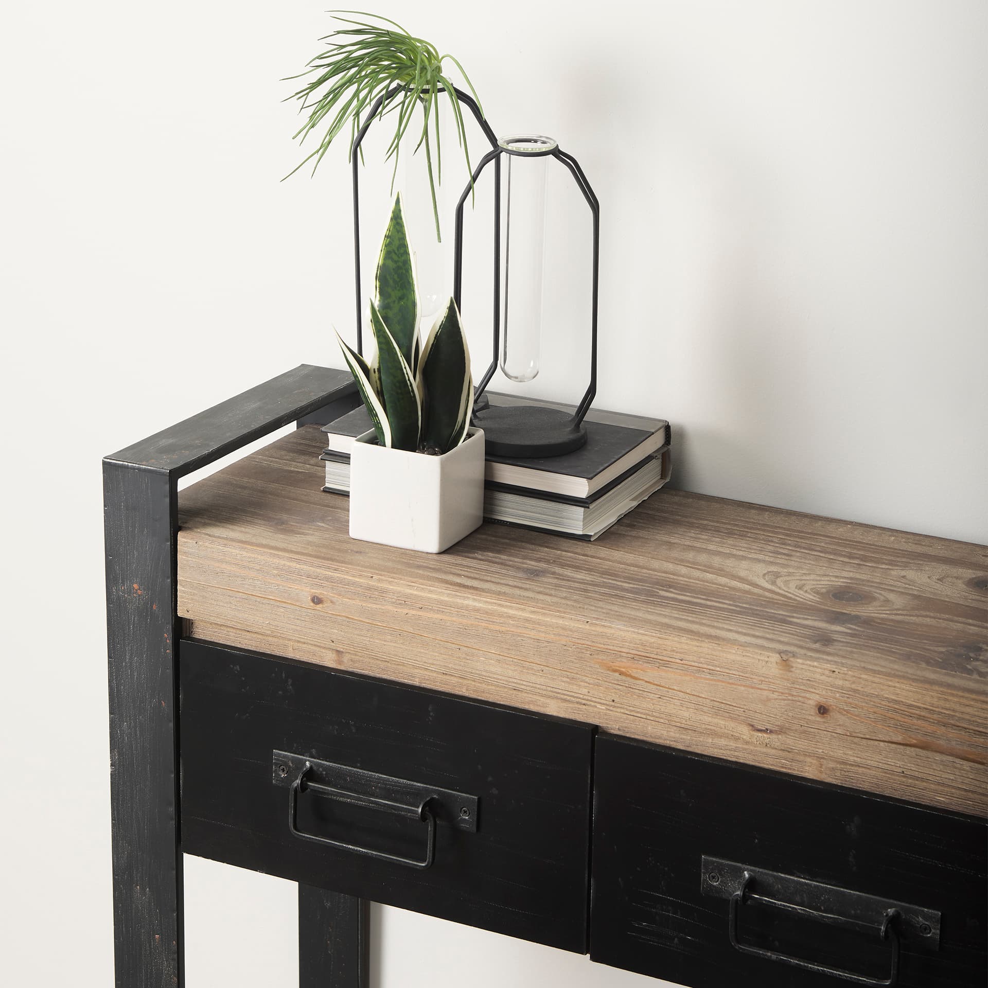 Aria 4.3L x 3.9W x 9.6H Metal and Glass Decorative Accent — product photograph