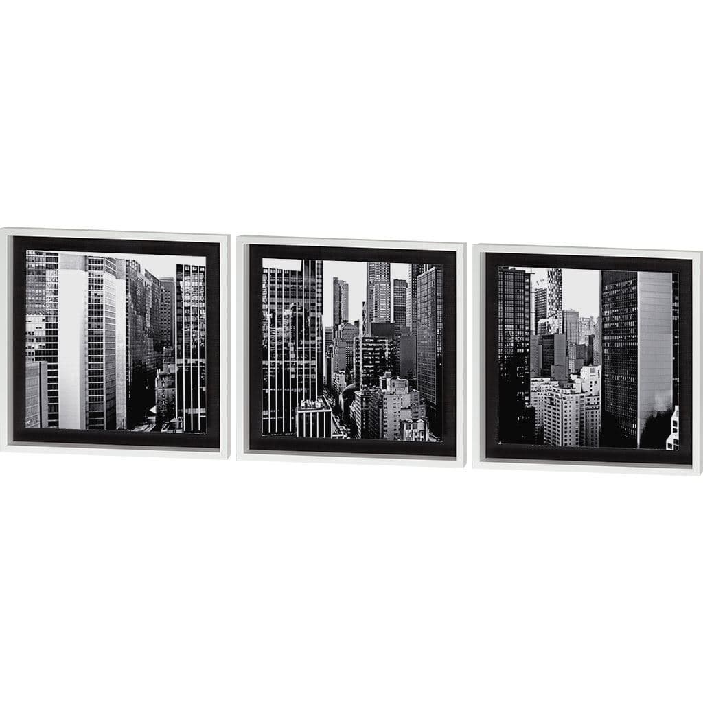 Custom Panorama of NYC VII (MC) (Set of 3) by Jeff Pica Hand Embelished Framed Photo Art Print Matte — product photograph