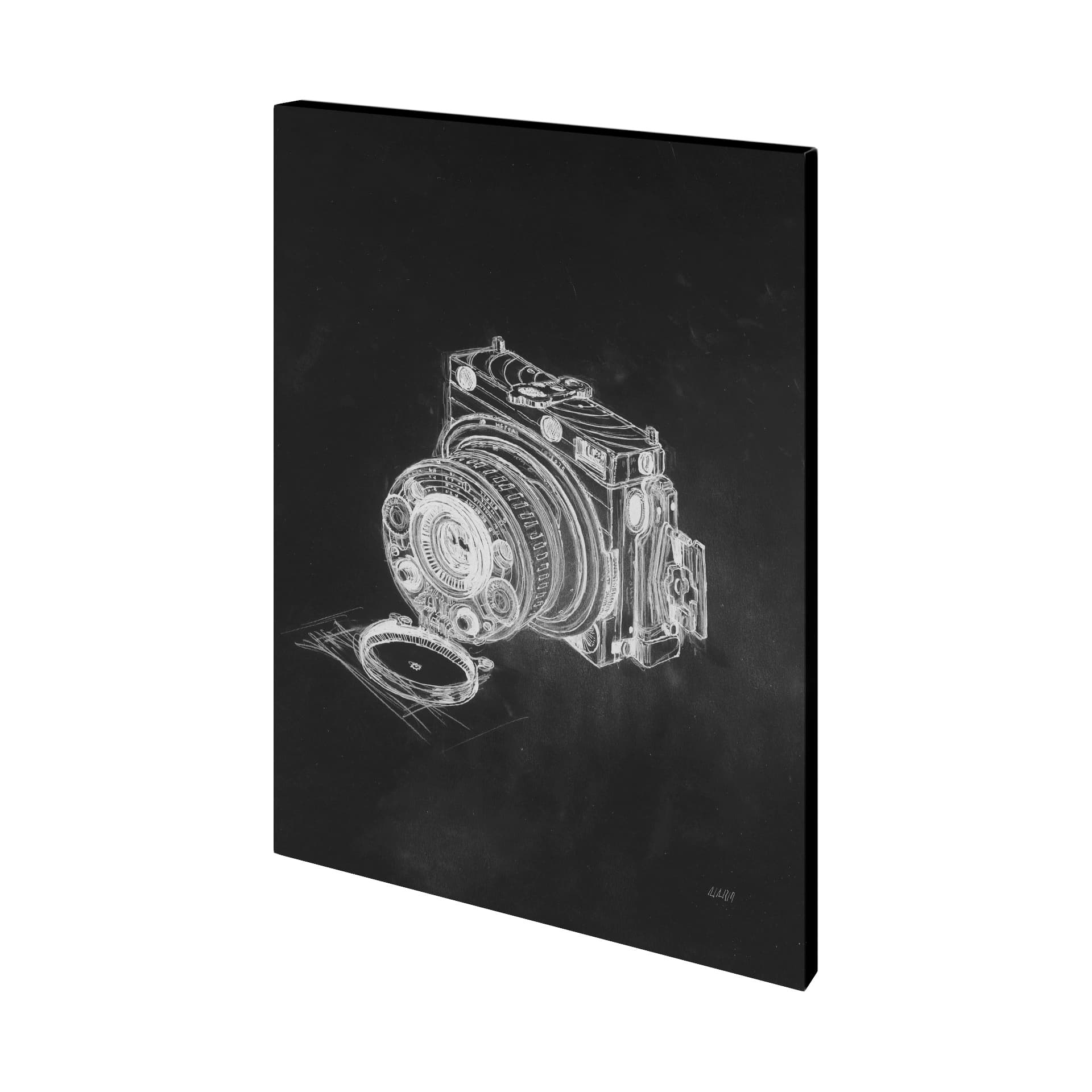 Compass Camera I by Mercana Studio a Hand Embellished Textured Canvas — product photograph