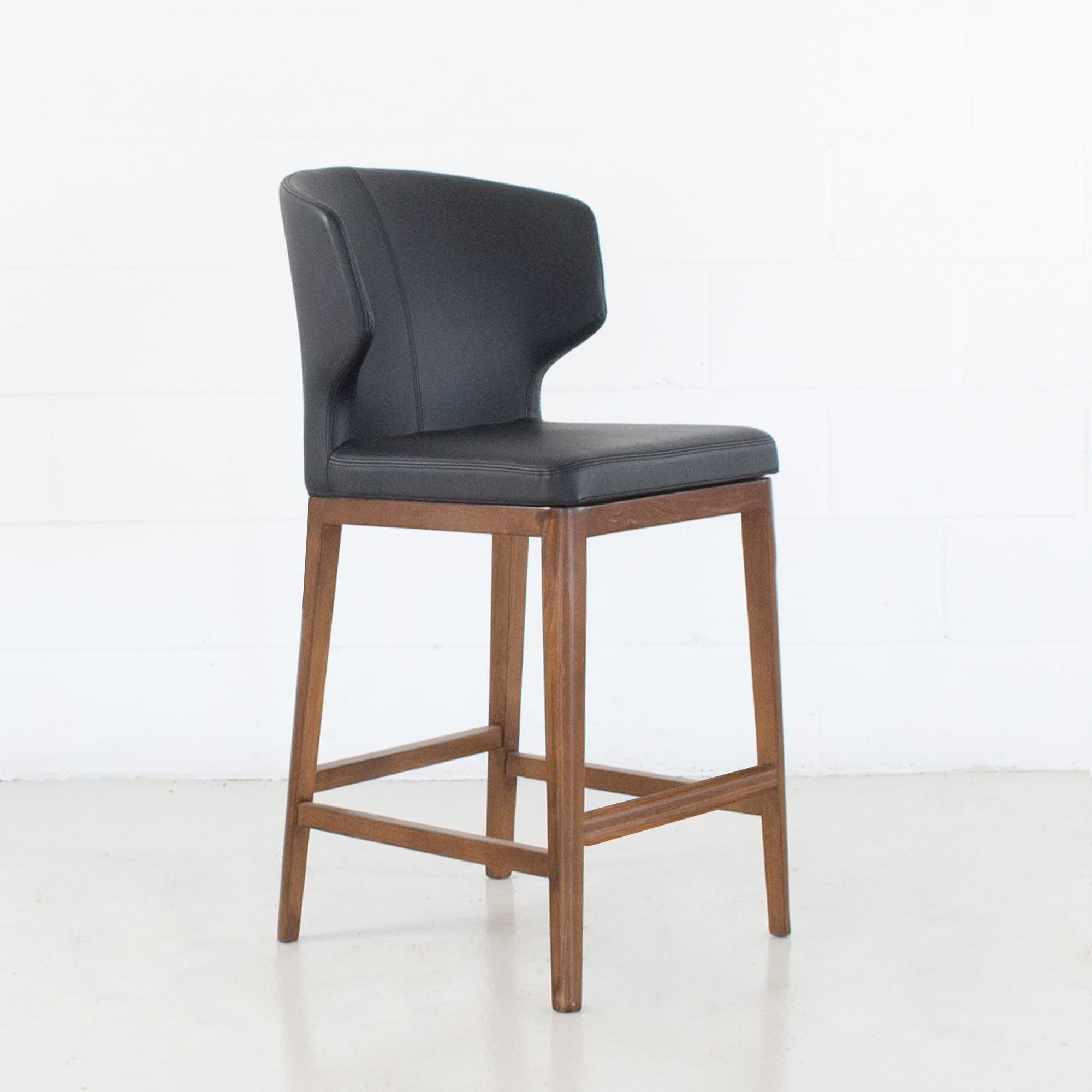 Cabo Stool With Solid Wood Base — product photograph