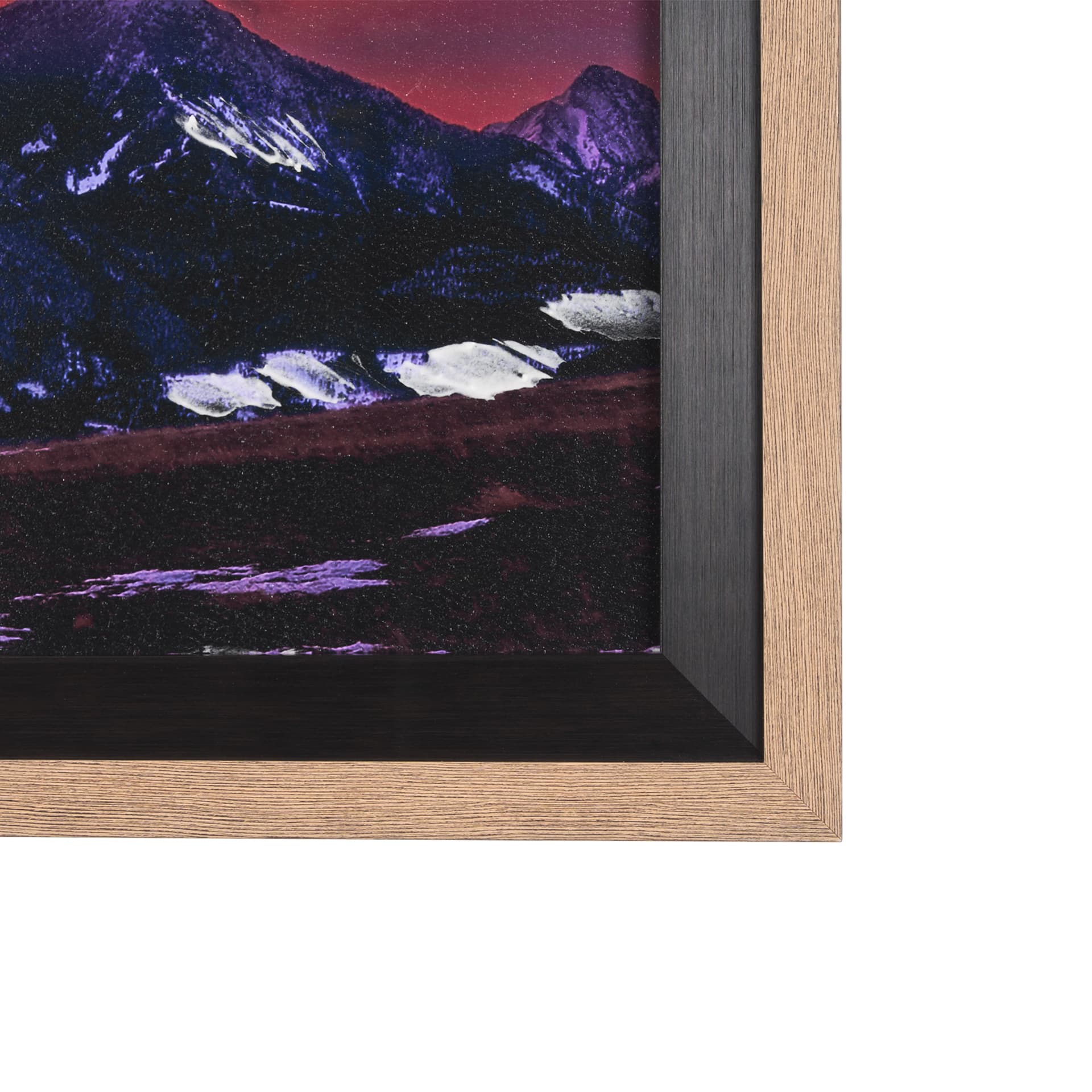 Livingston Peak by Gary Blatter a Hand Embelished Textured Framed Photo Art Print Matted under Glass — product photograph
