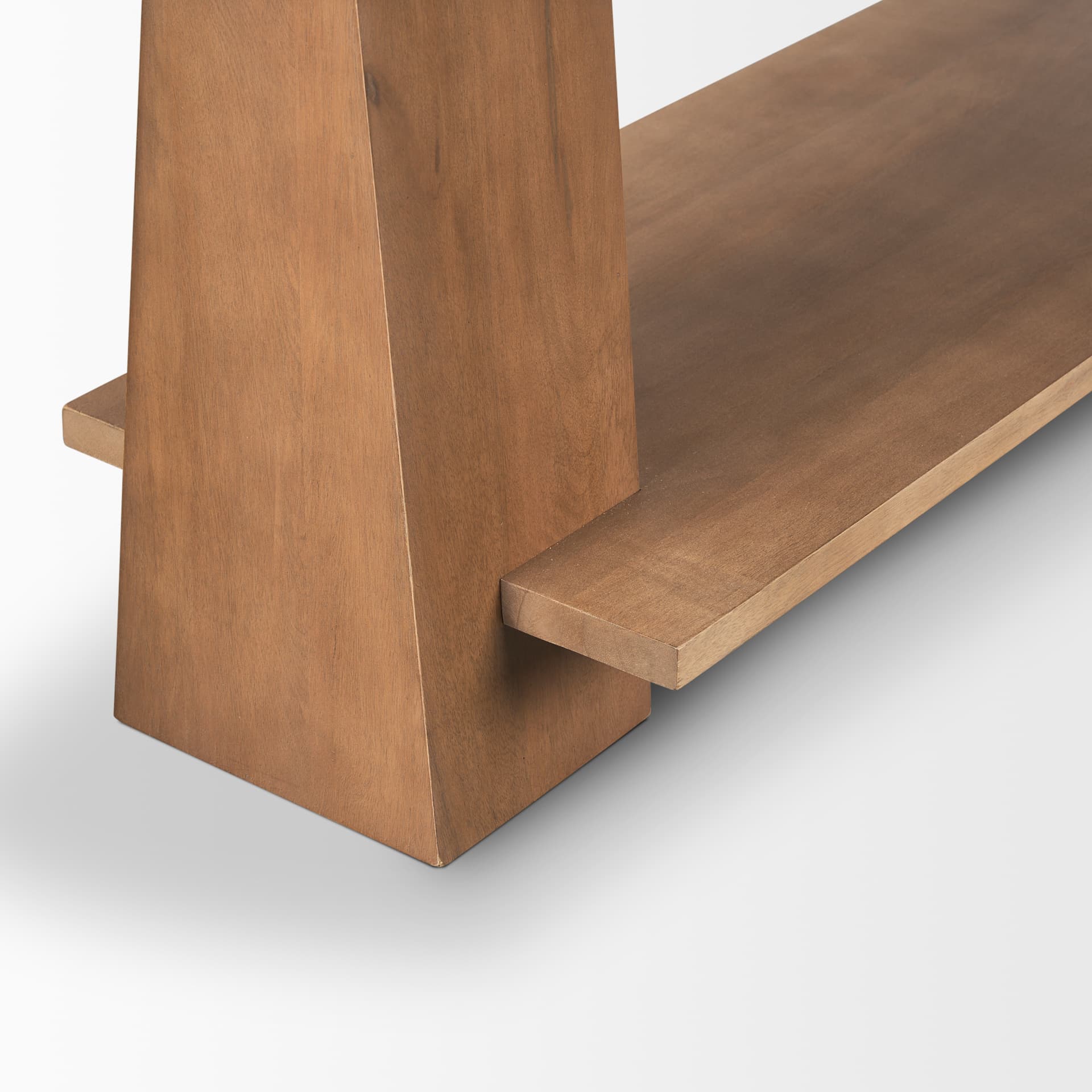 Eula Medium Brown Wood Console Table — product photograph