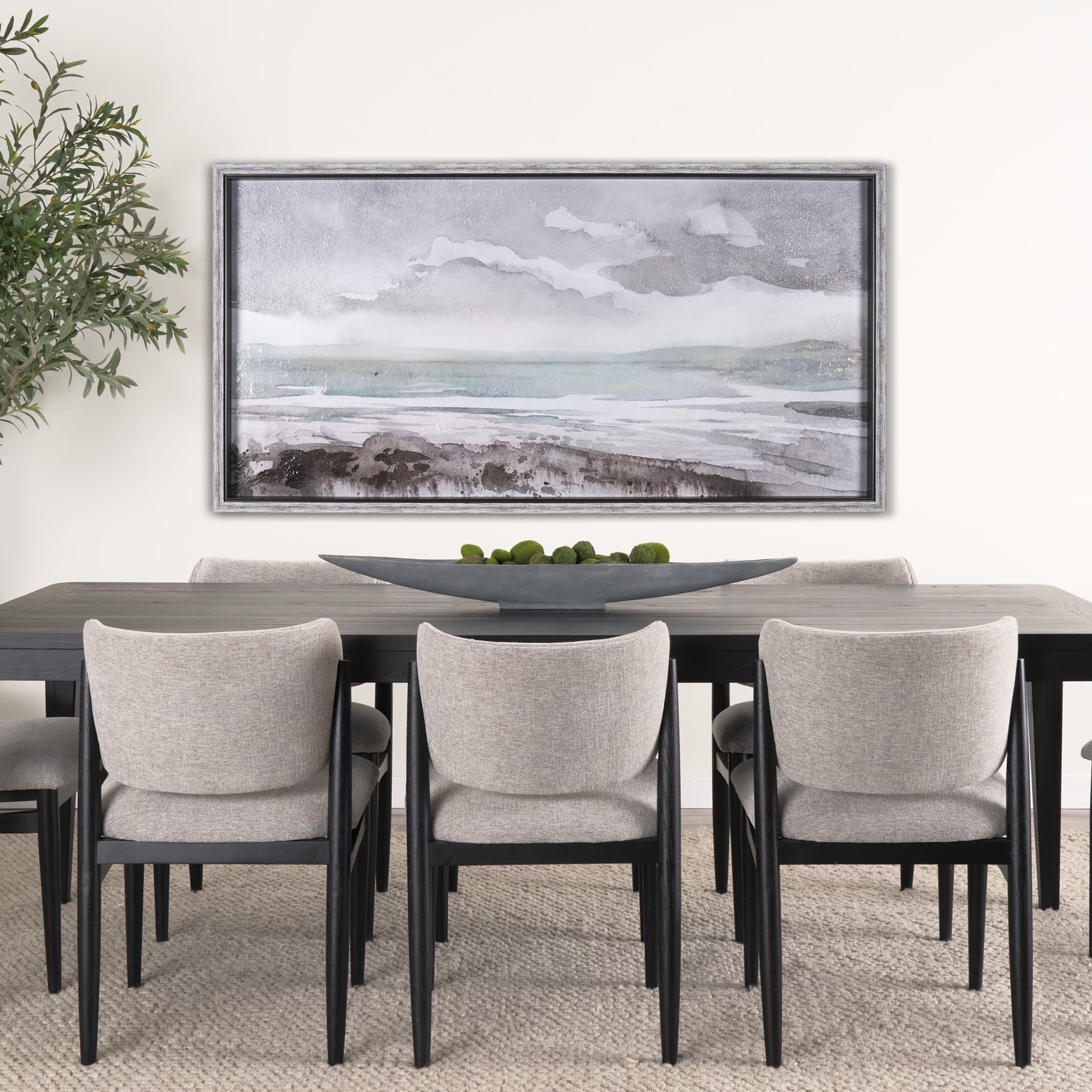 Seaside Vacation IV by Mercana Studio a Hand Embellished Textured Framed Art Print — in a styled room
