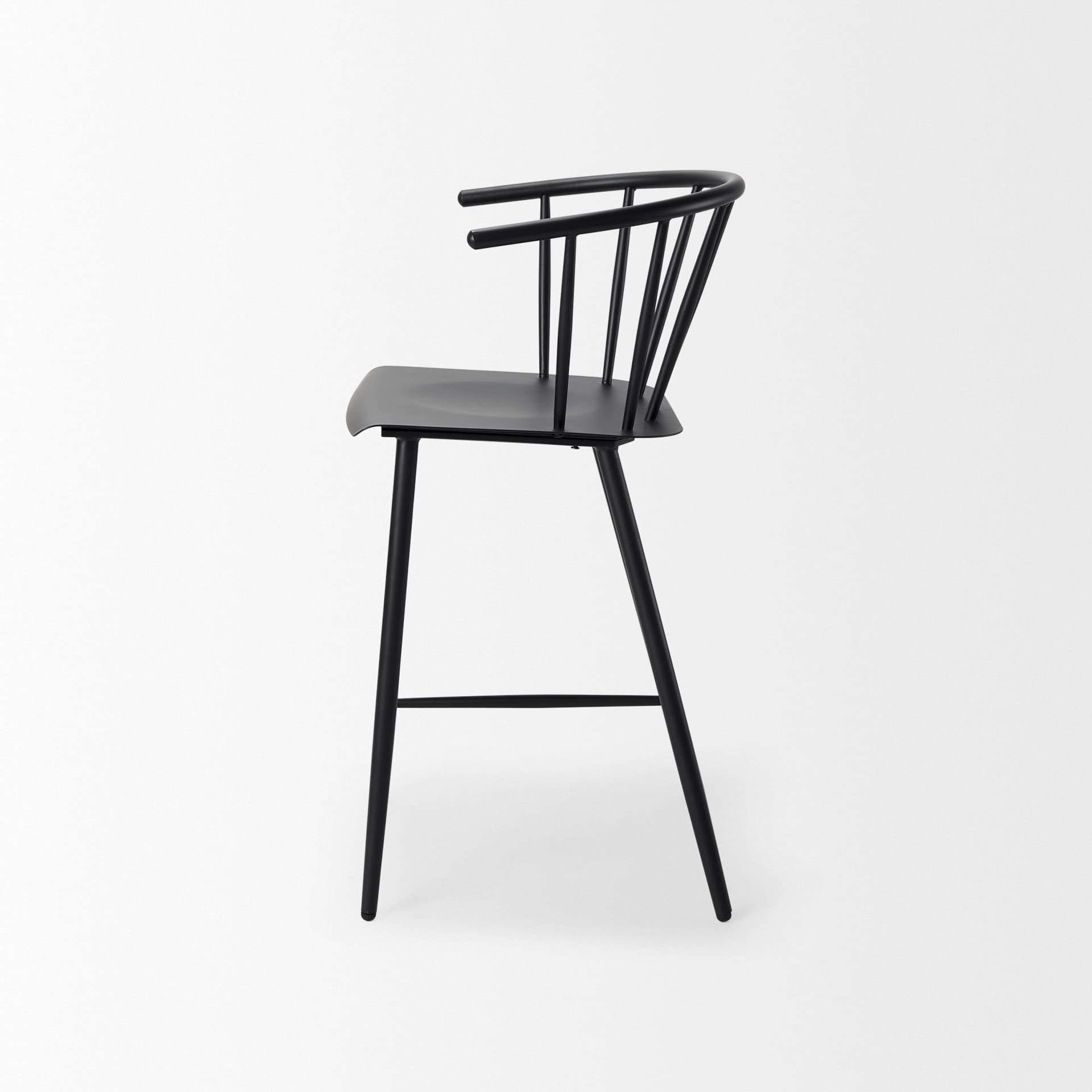 Colin Backless 38.2in Seat Counter Stool | Black Metal — product photograph