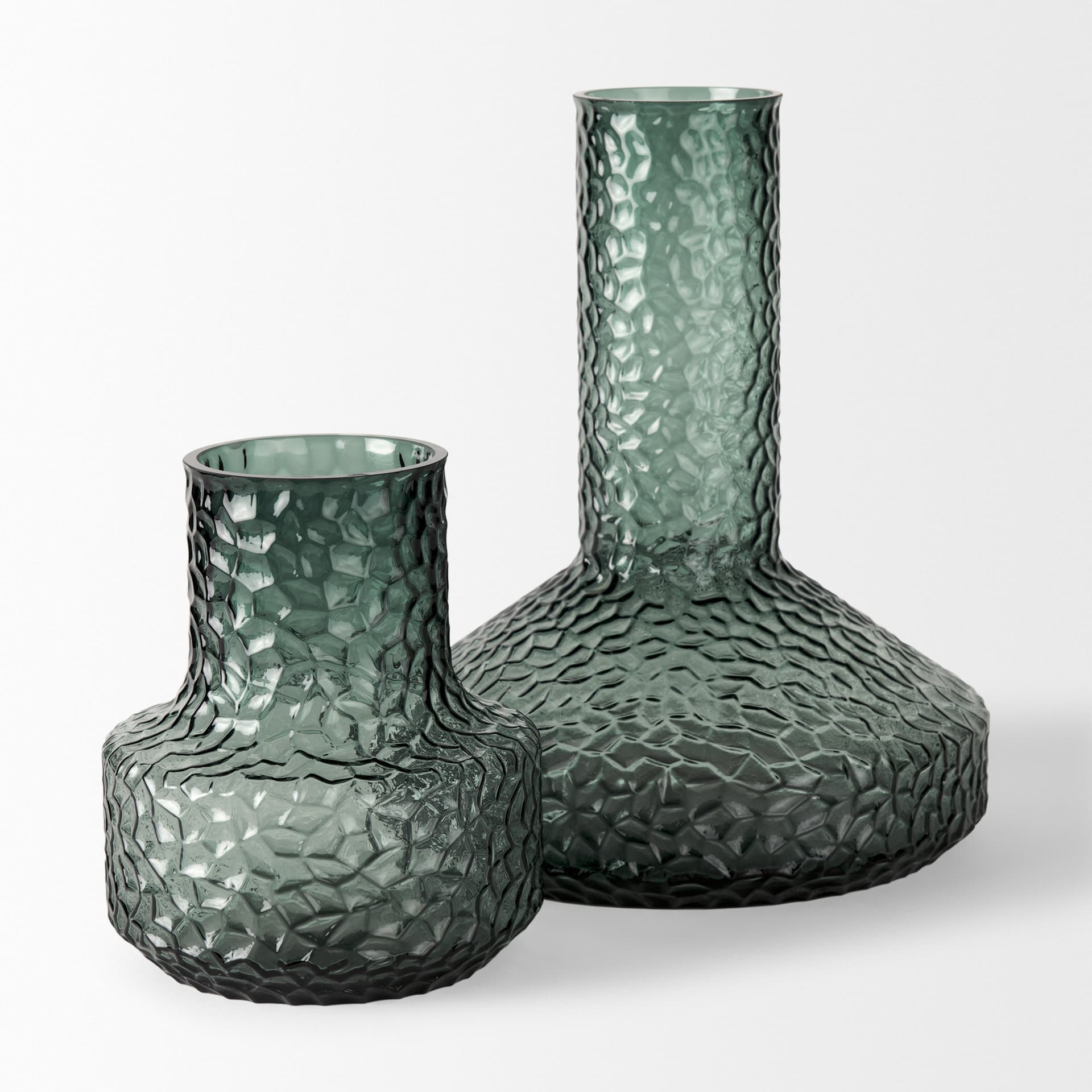 Jolene 7" Green Waterglass Glass Vase — product photograph