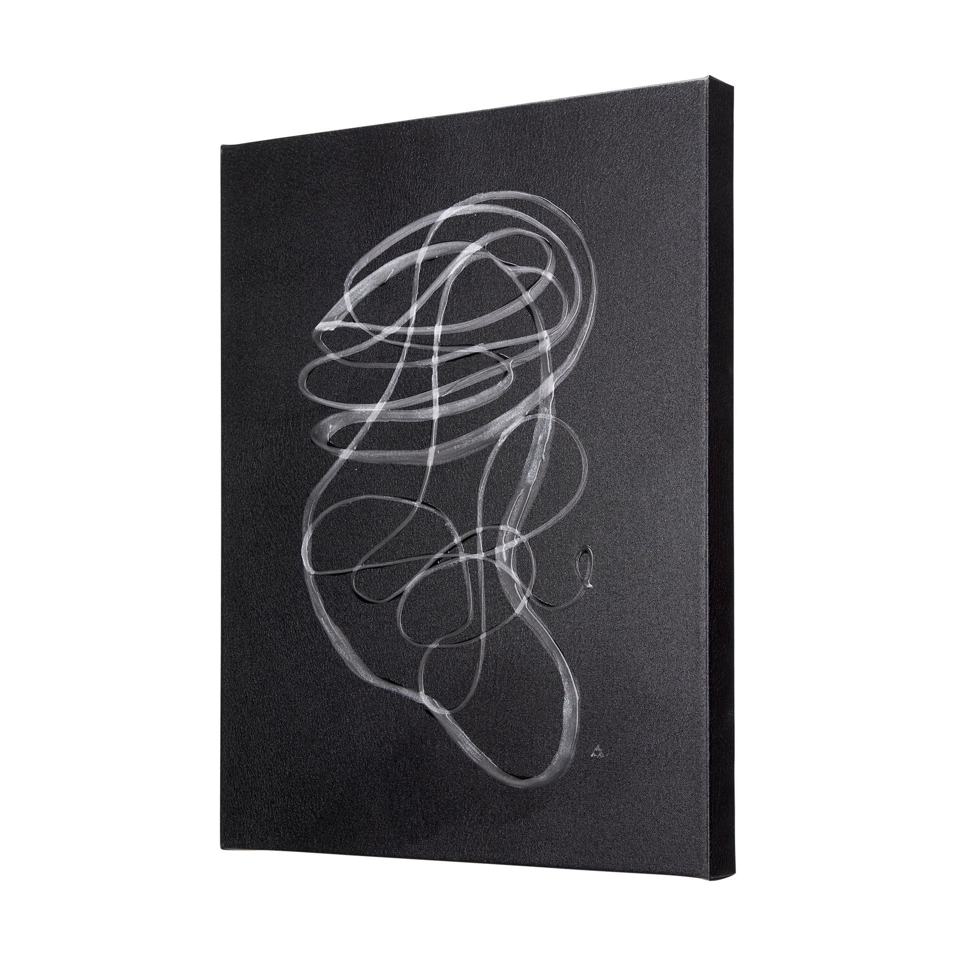 Lines VI by Mercana Studio a Hand Embellished Textured Canvas — product photograph
