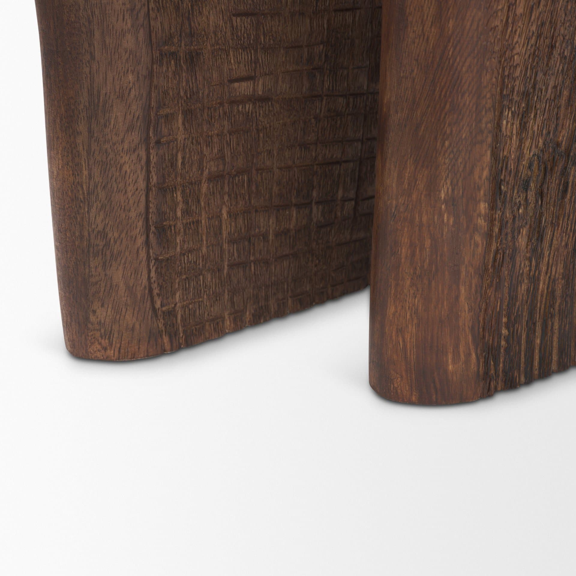 Farasi Medium Brown Wood Carved Horse Object (Set of 2) — product photograph