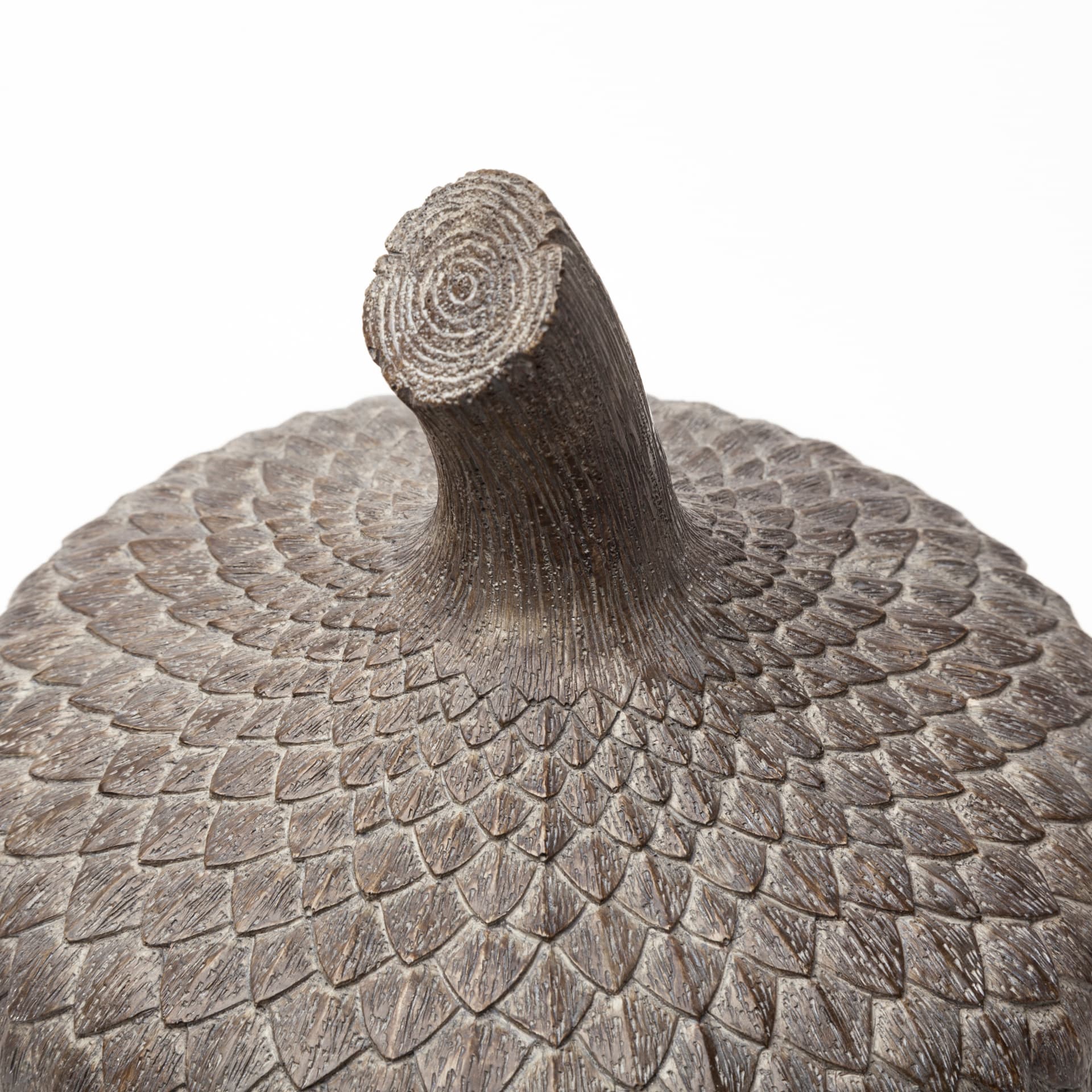 Mandor I (Small) 6L x 6W Brown Resin Acorn Box — product photograph