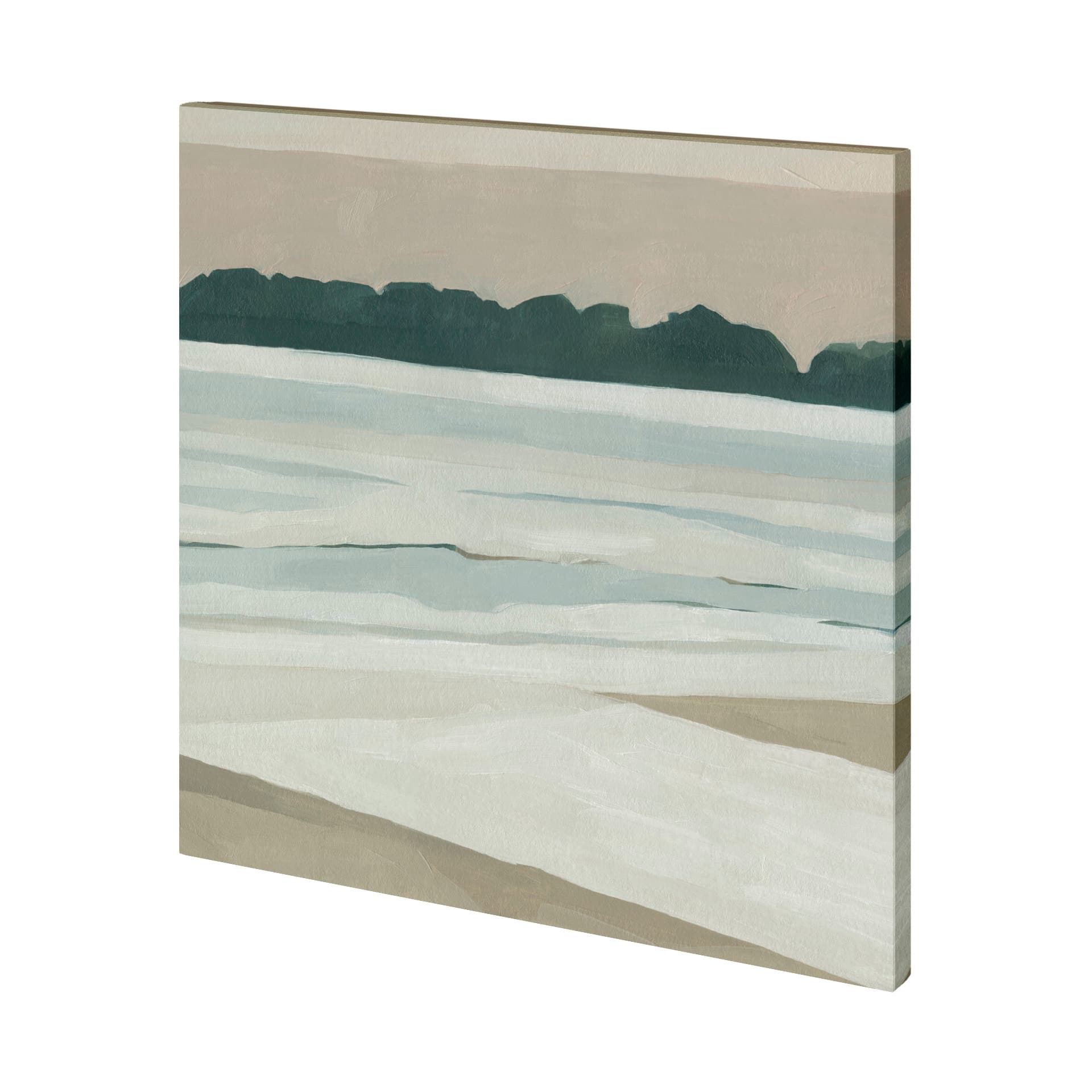Coastal Lines IV by Emma Scarvey a Hand Embellished Textured Canvas — product photograph