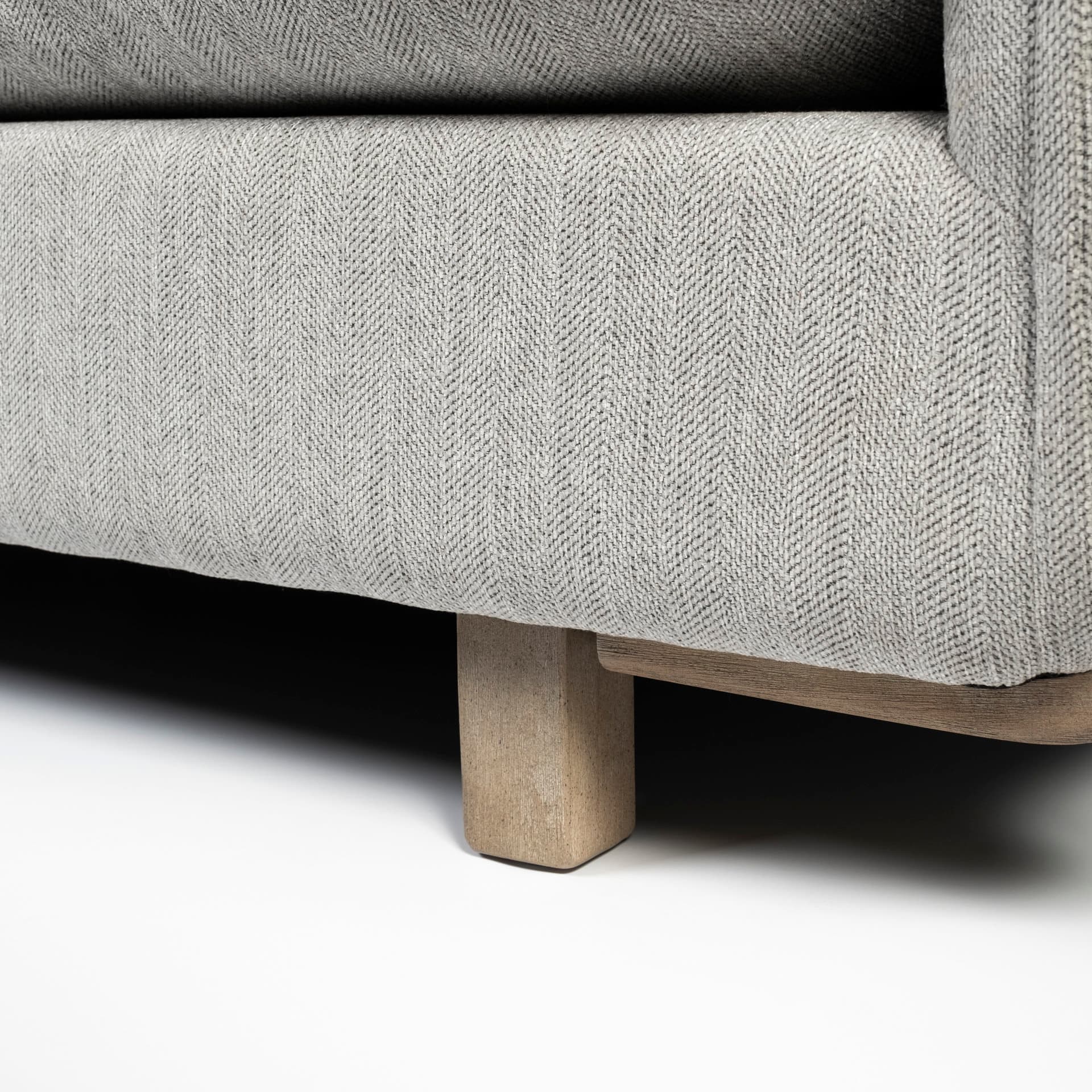 Roy I 84" Frost Gray Upholstered Three Seater Sofa — product photograph