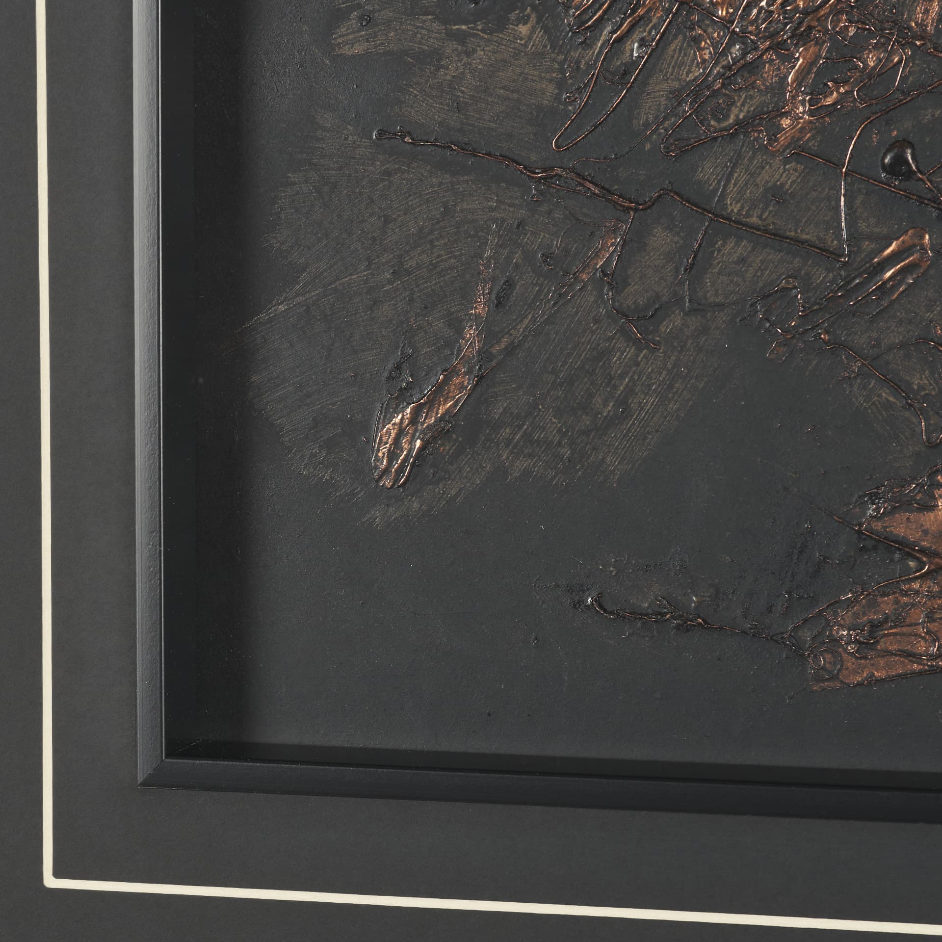 Gilded II by Mercana Studio Handmade Original Framed Artwork Matted under Glass — product photograph