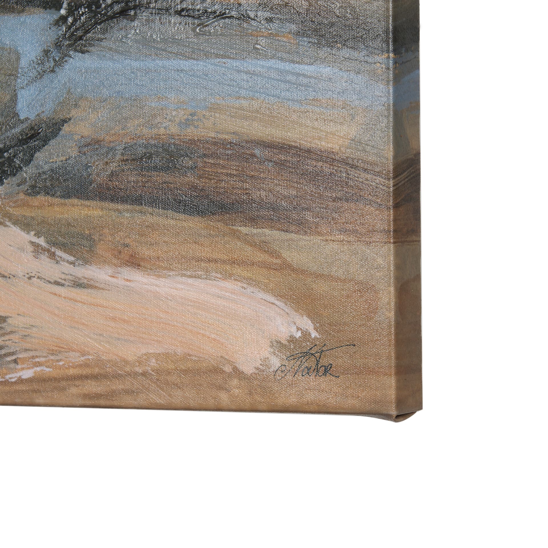 Grey Sky II by Mercana Studio a Hand Embellished Textured Canvas — product photograph
