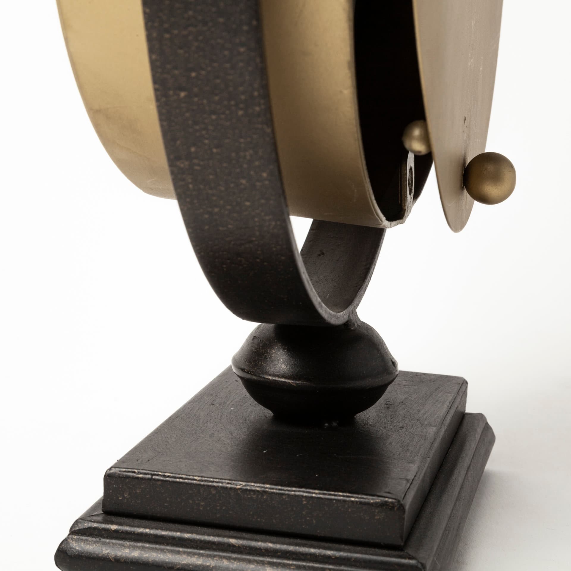 Houston Gold Metal Half Moon Base Table Clock — product photograph