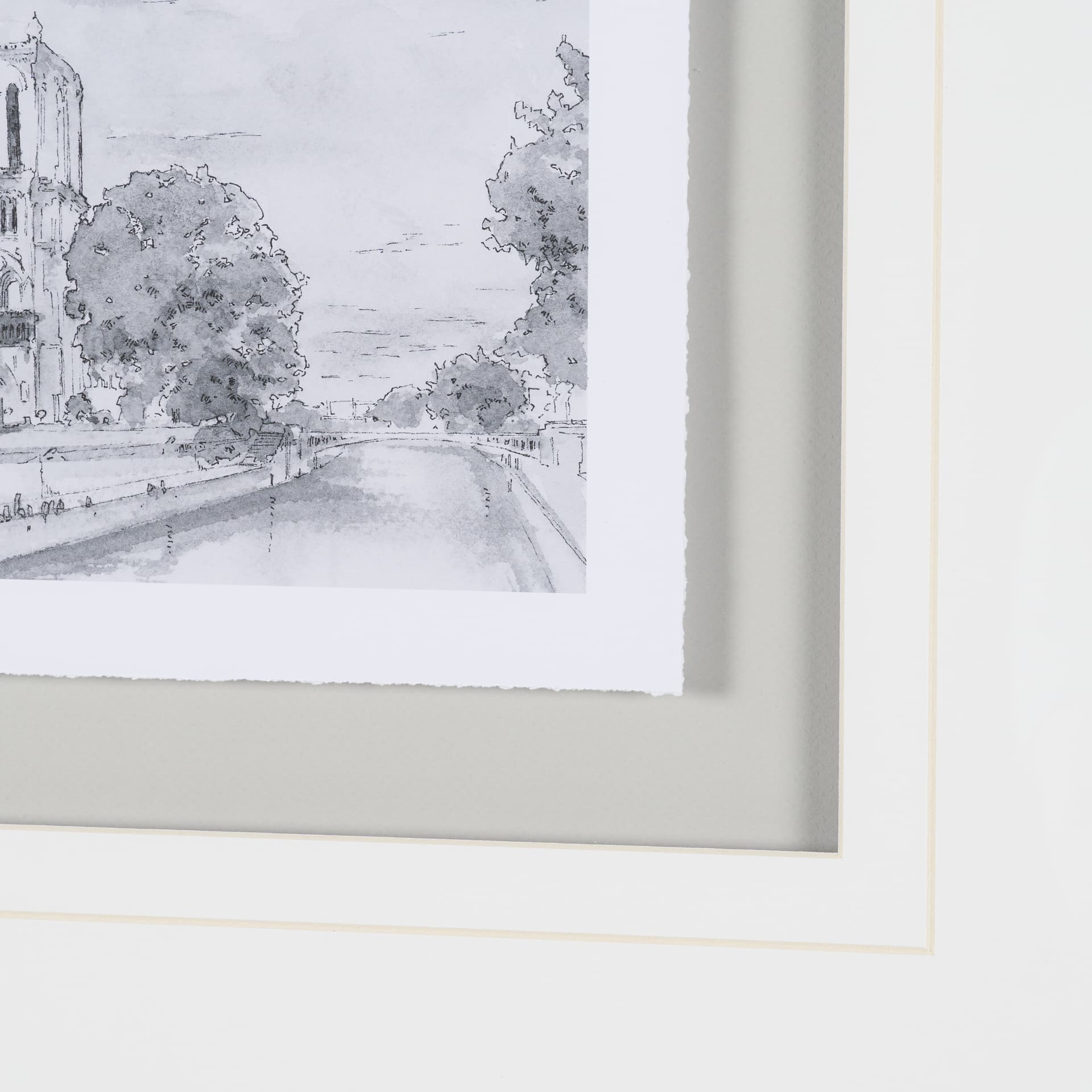 Water Side II by PanPan a Framed Art Print Matted under Glass — product photograph