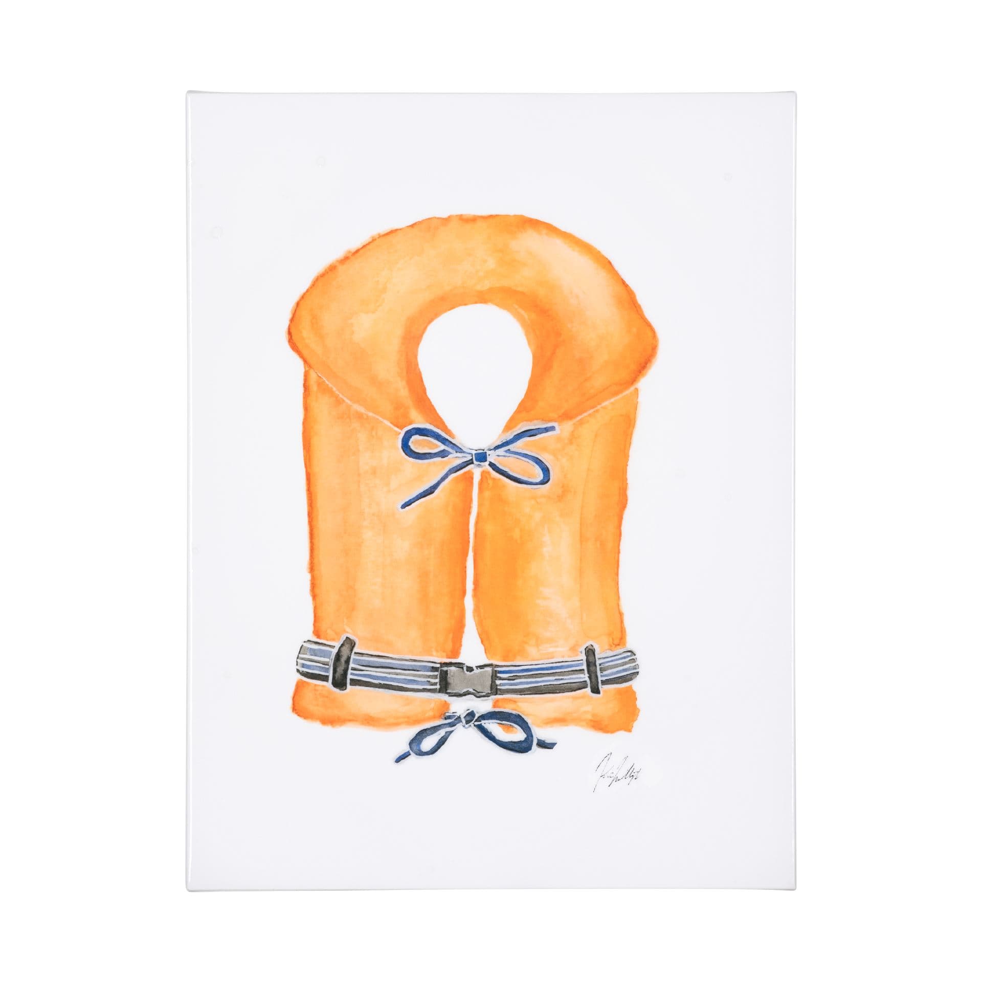 Lifejacket II by Mercana Studio a Hand Embellished Textured Canvas — product photograph