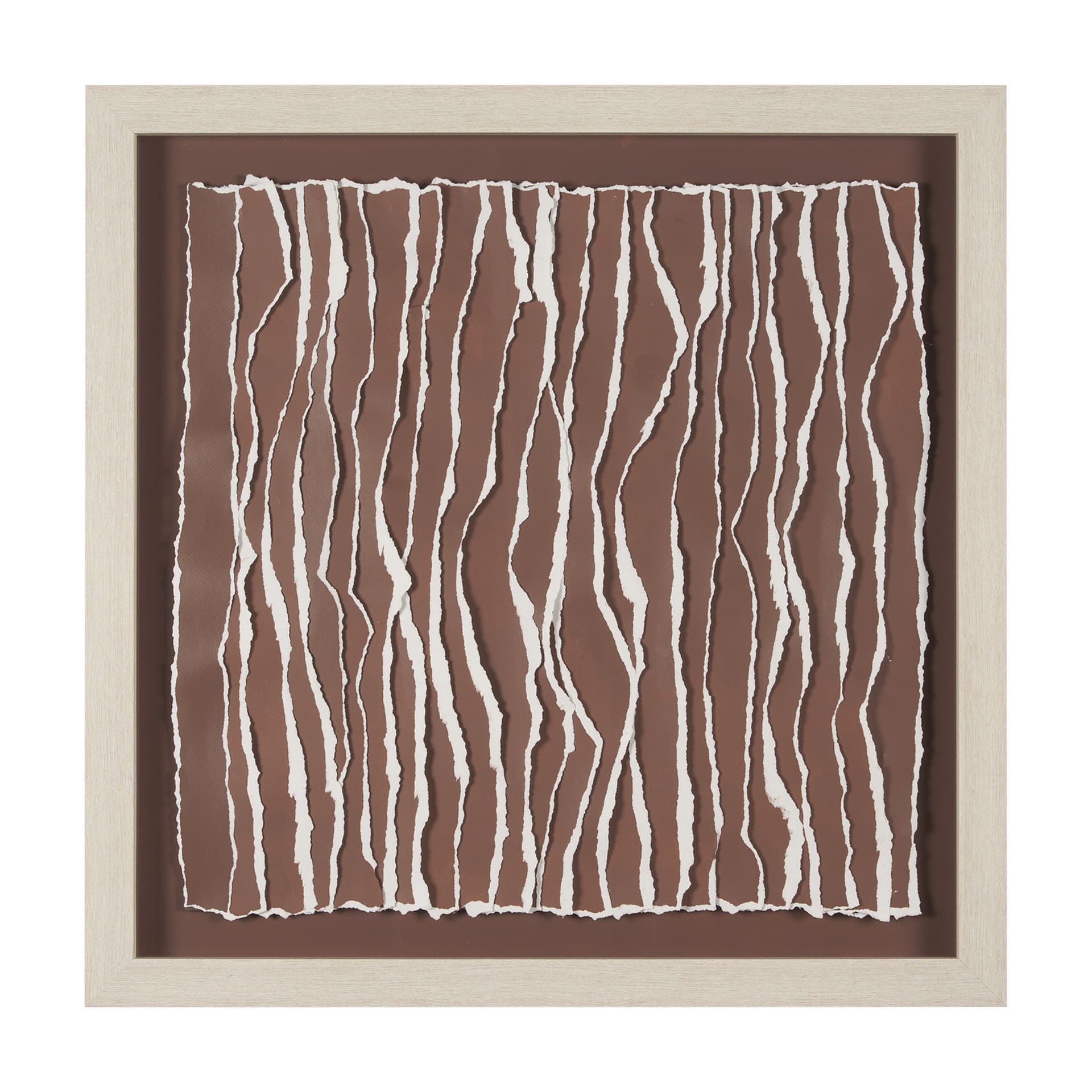 Tattered Waves II by Studio M a handmade Original Framed 3D Textured Artwork under Glass — product photograph