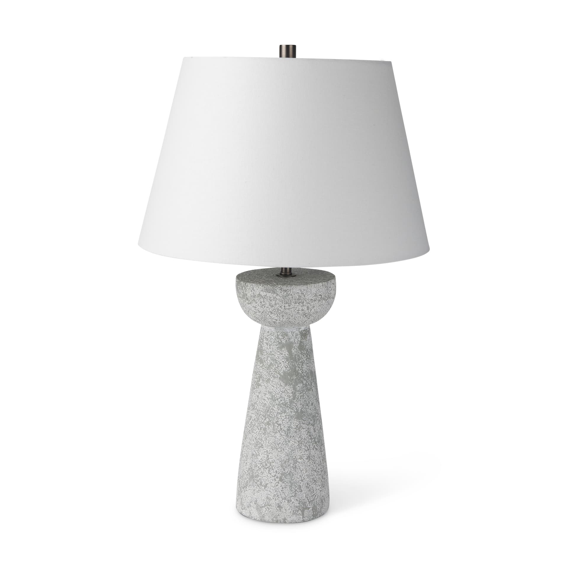 Julia 16.0L x 16.0W x 27.0H Gray Antique Painted Cement Table Lamp — product photograph