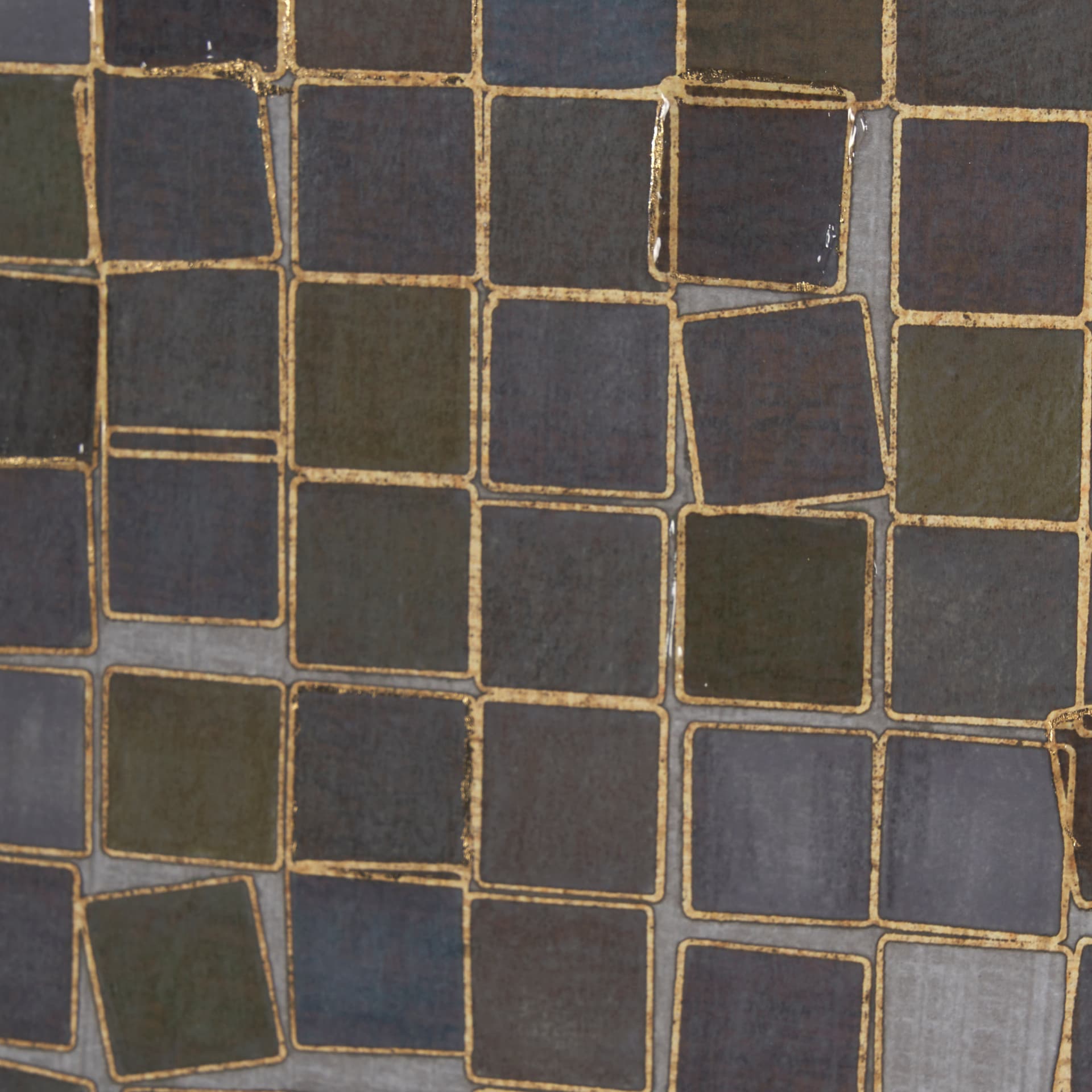 Broken Puzzle II by Mercana Studio a Hand Embellished Textured Framed Art Print Matted under Glass — product photograph