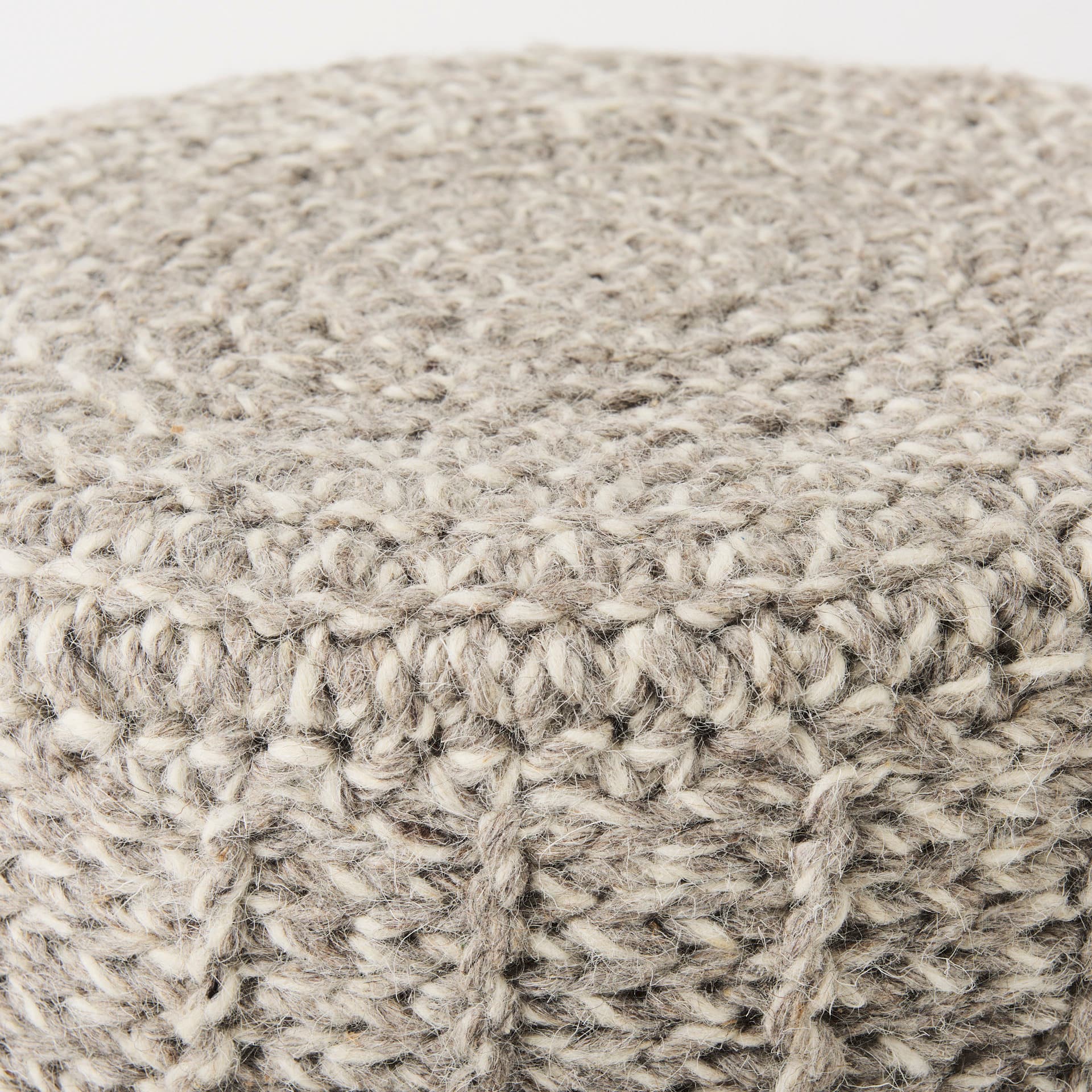 Bina 19.0L x 19.0W x 15.0H Taupe 4 Legged Wool Stool — product photograph