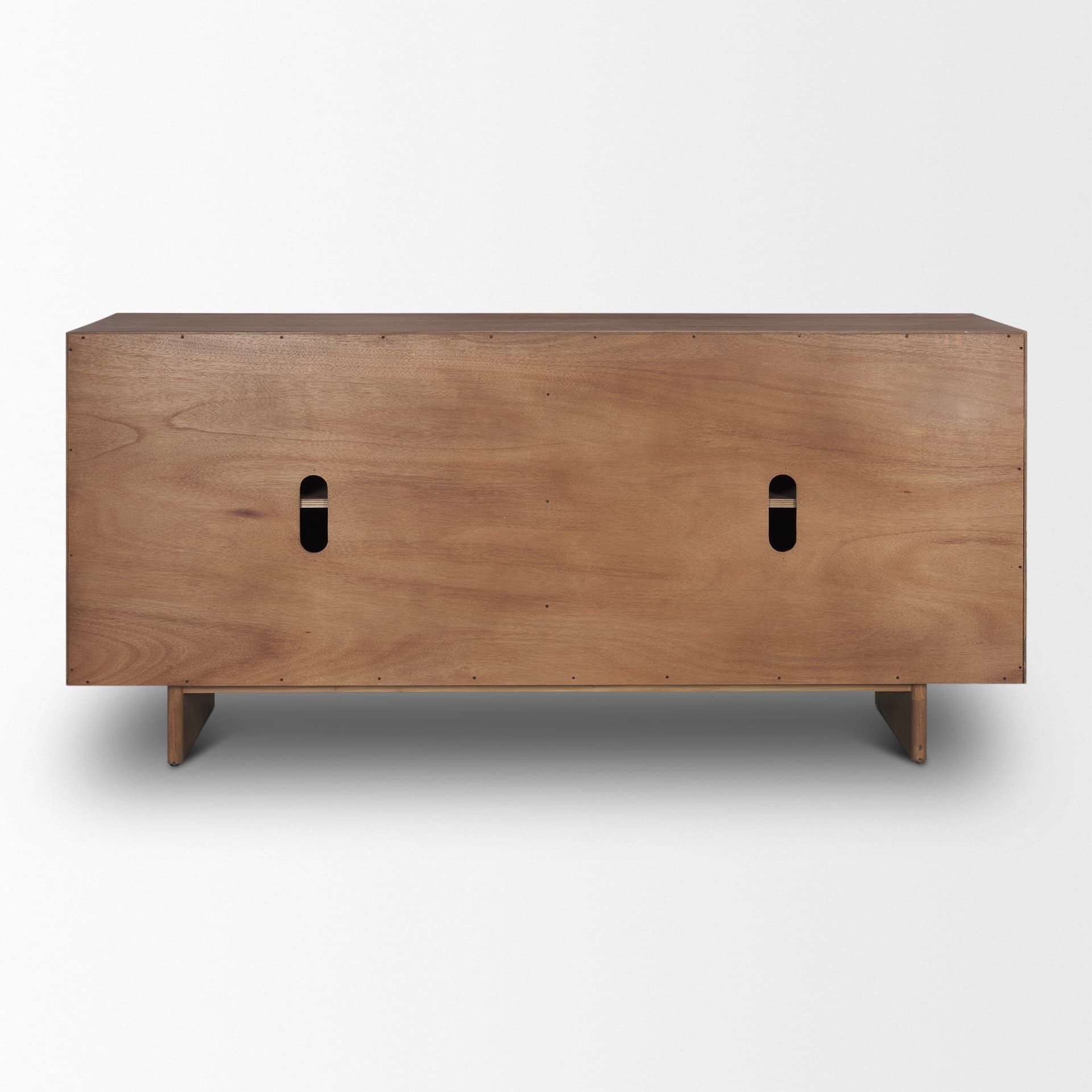 Varenna 4 Door Dark Brown Wood w/ Rope Handles Sideboard — product photograph