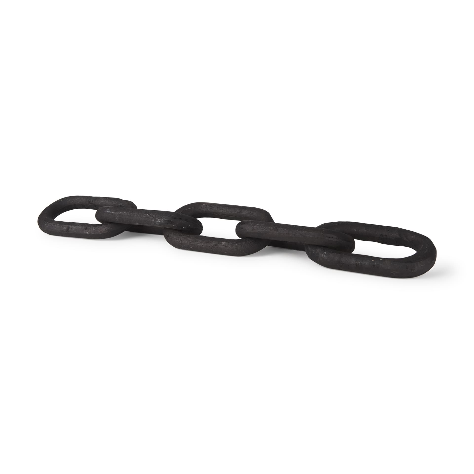 Alix 29.0L x 5.0W x 5.0H Black Wood Link Chain Decorative Object — product photograph