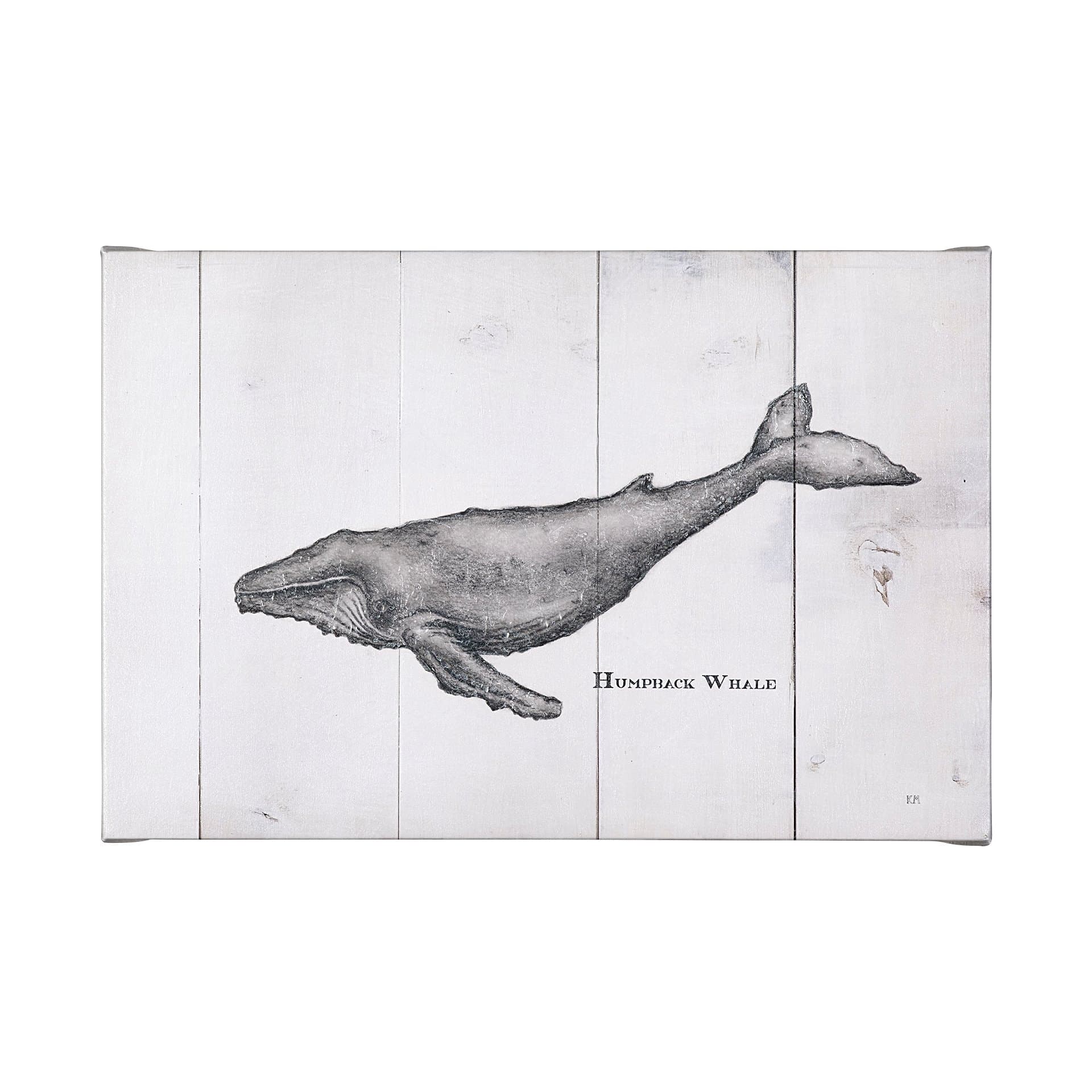 Humpback Whale by Mercana Studio a Hand Embellished Textured Canvas — product photograph