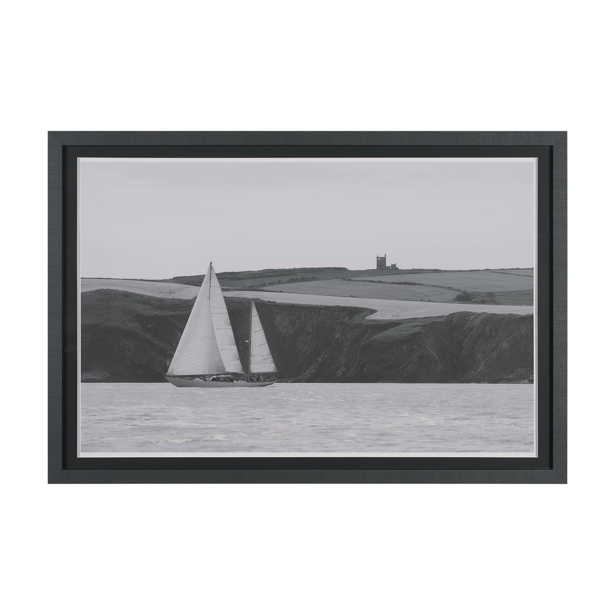Maritime Meander by Ben Wood Hand Embelished Framed Art Print Matted under Glass — product photograph