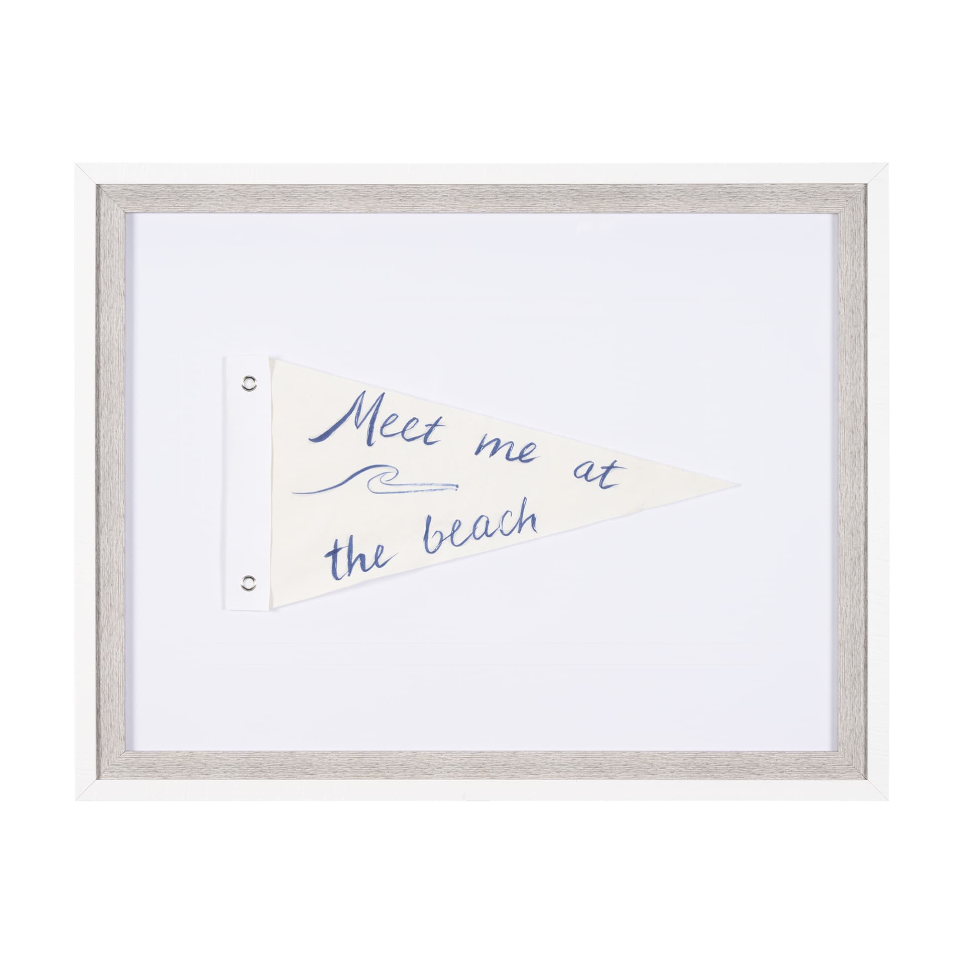 Meet Me at The Beach by Mercana Studio Hand Embellished Textured Framed Art Print Matted under Glass — product photograph