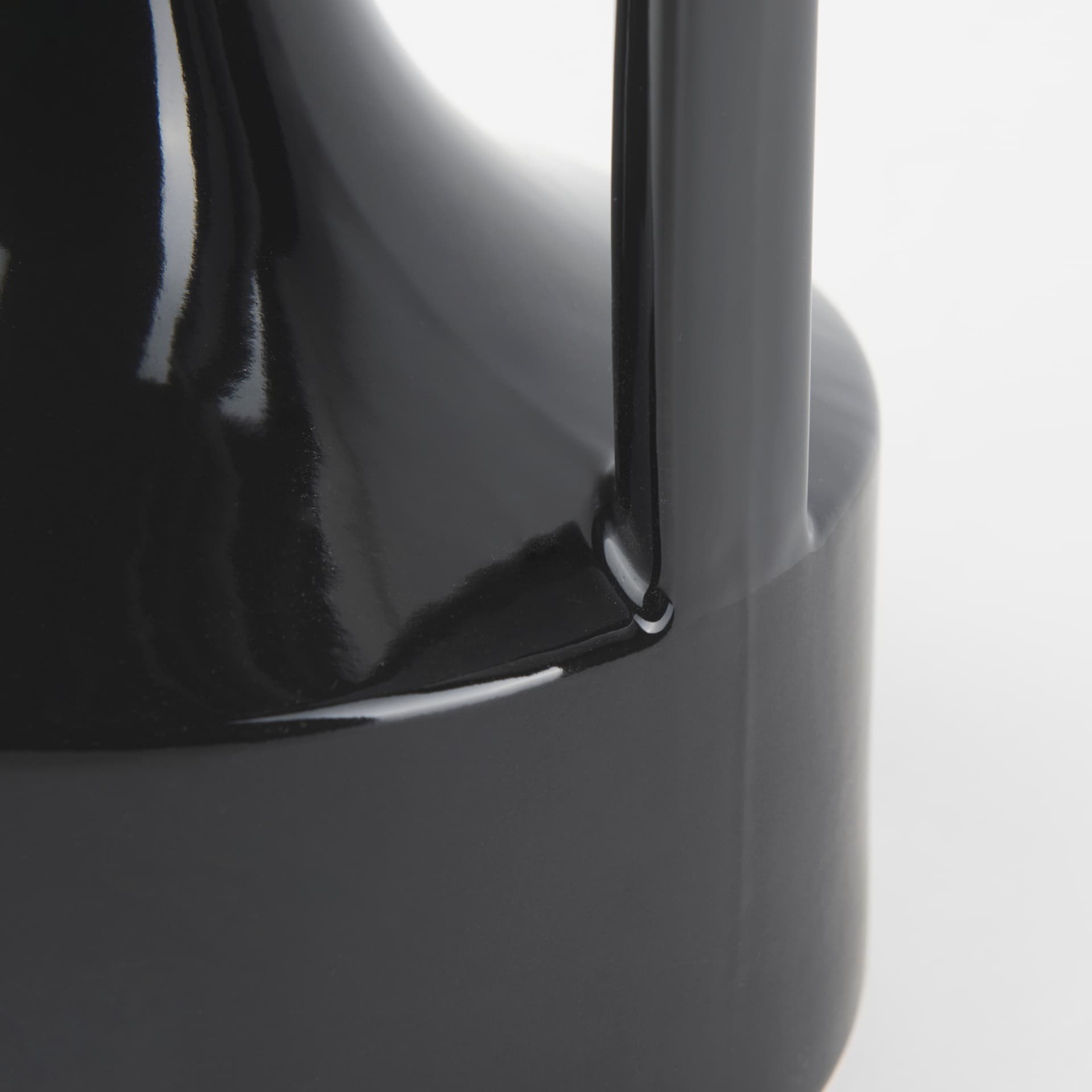 Burton 13.1H Large Glossy and Matte Black Ceramic Jug Vase — product photograph