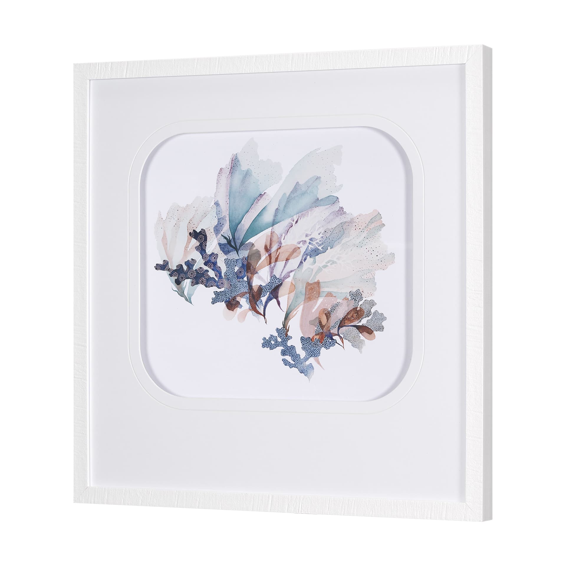 Seagrass - Stir by Mercana Studio a Hand Embellished Textured Framed Art Print Matted under Glass — product photograph