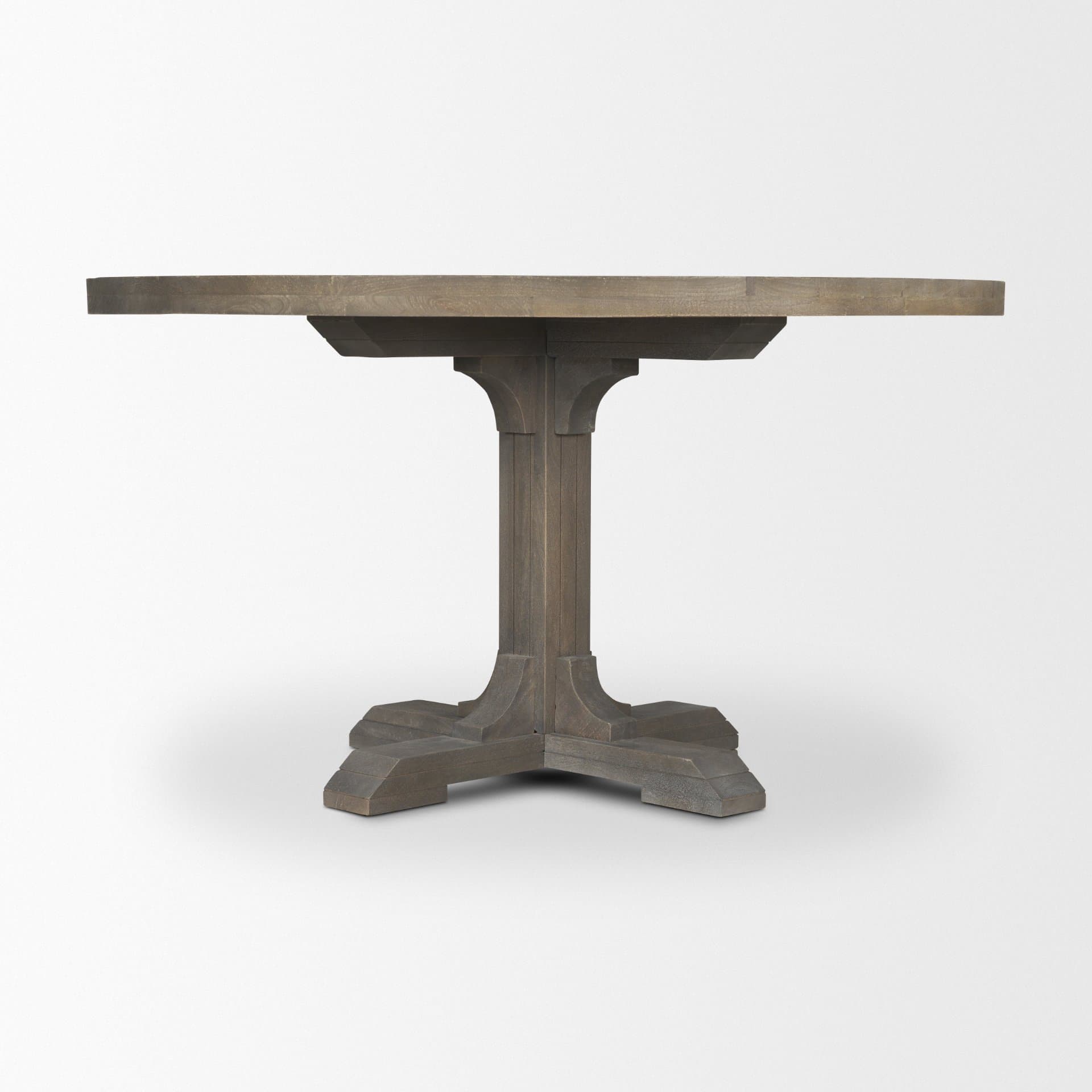 Barrett 54"L x 54"W Pedestal Dining Table | Modern | Brown Wood | Seats 4 — product photograph