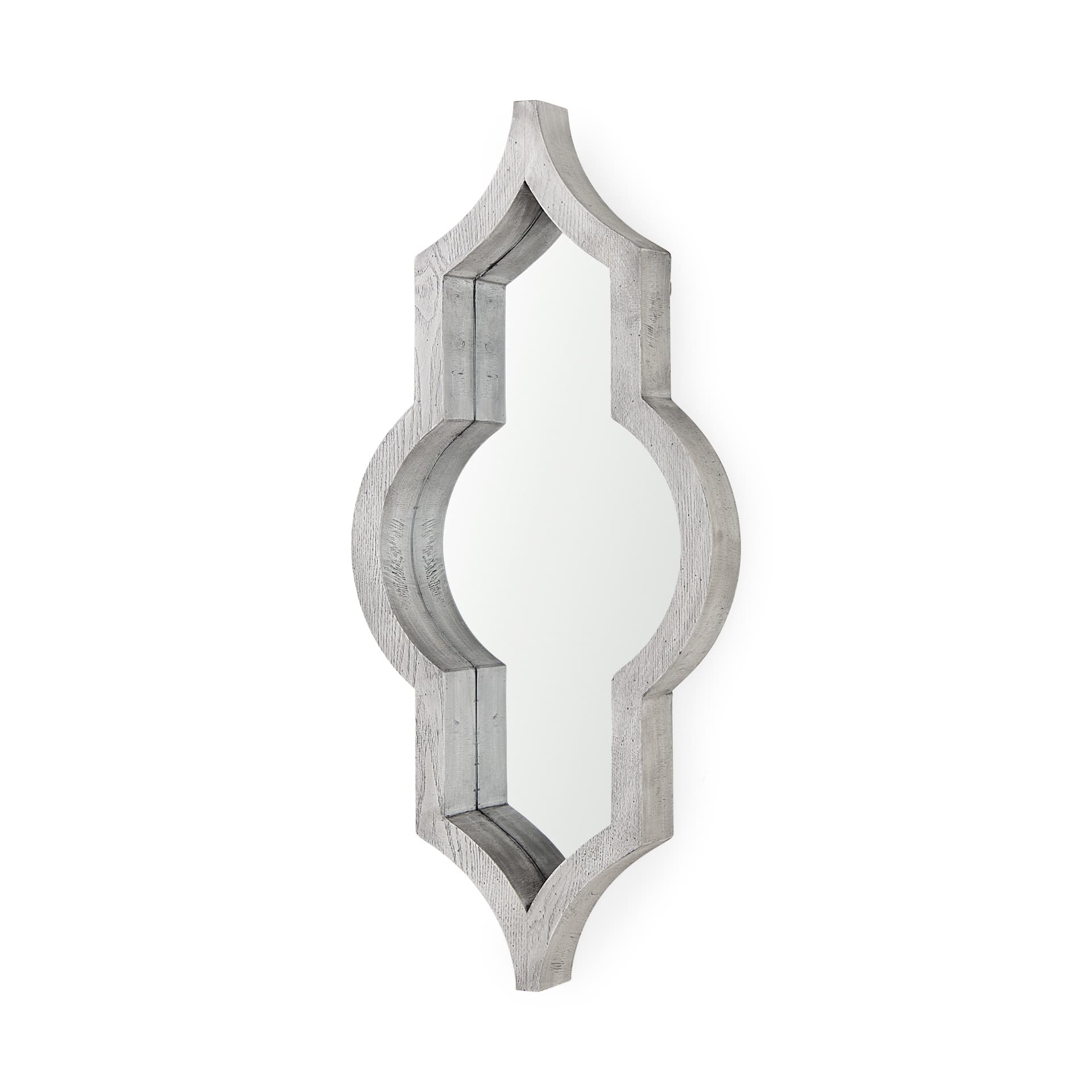 Tamanar 15.0 x 3.0 x 34.1 Gray Wood Frame Wall Mirror — product photograph