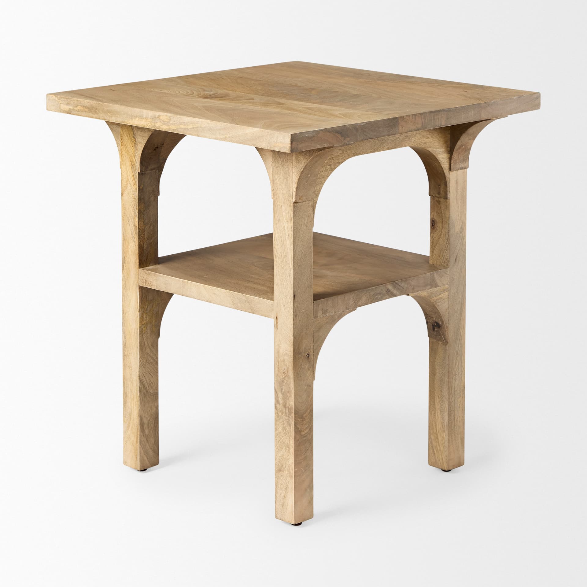 Candace Light Wood Bridge Accent Table — product photograph