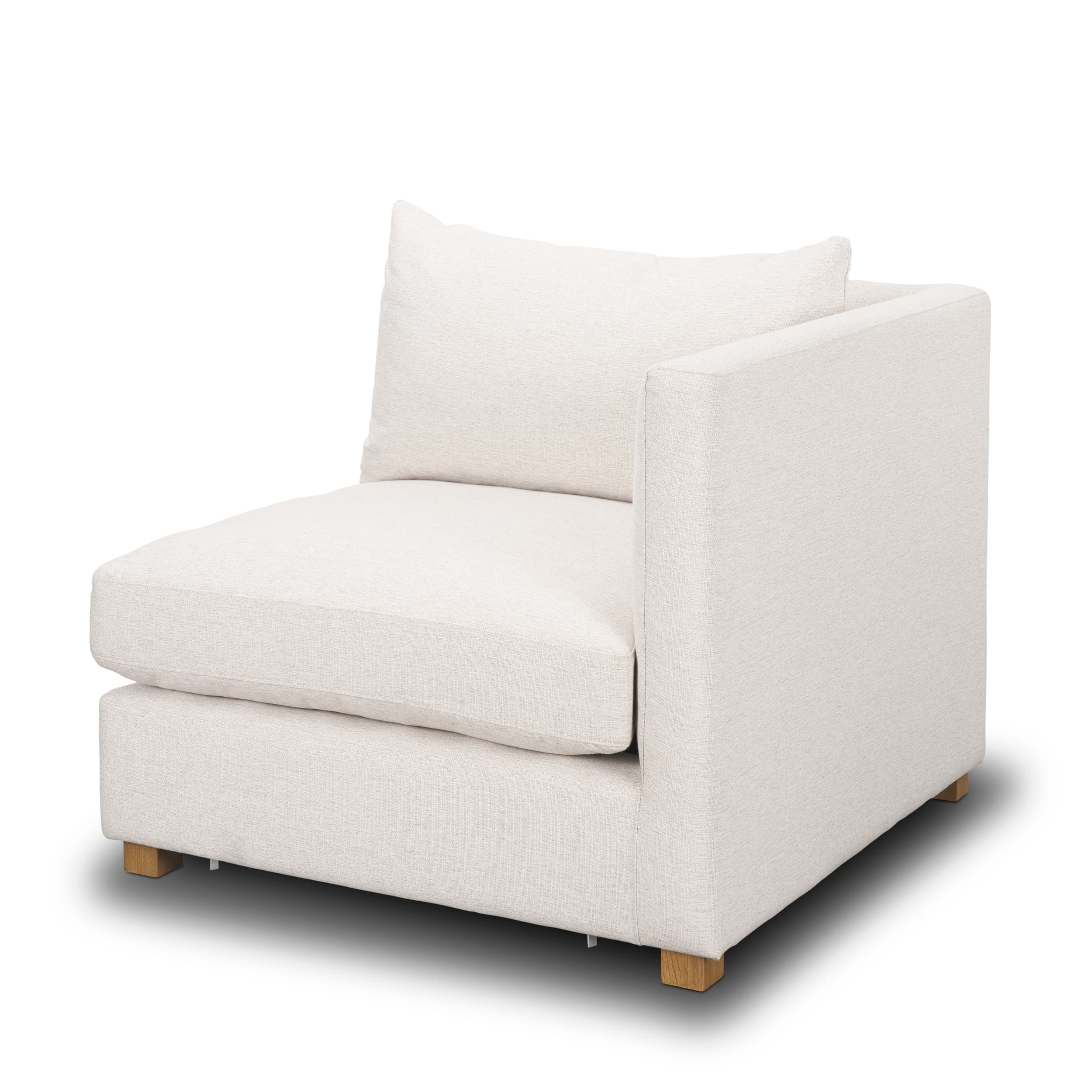 Halston Right Arm Sectional Piece Oatmeal Performance Fabric — product photograph
