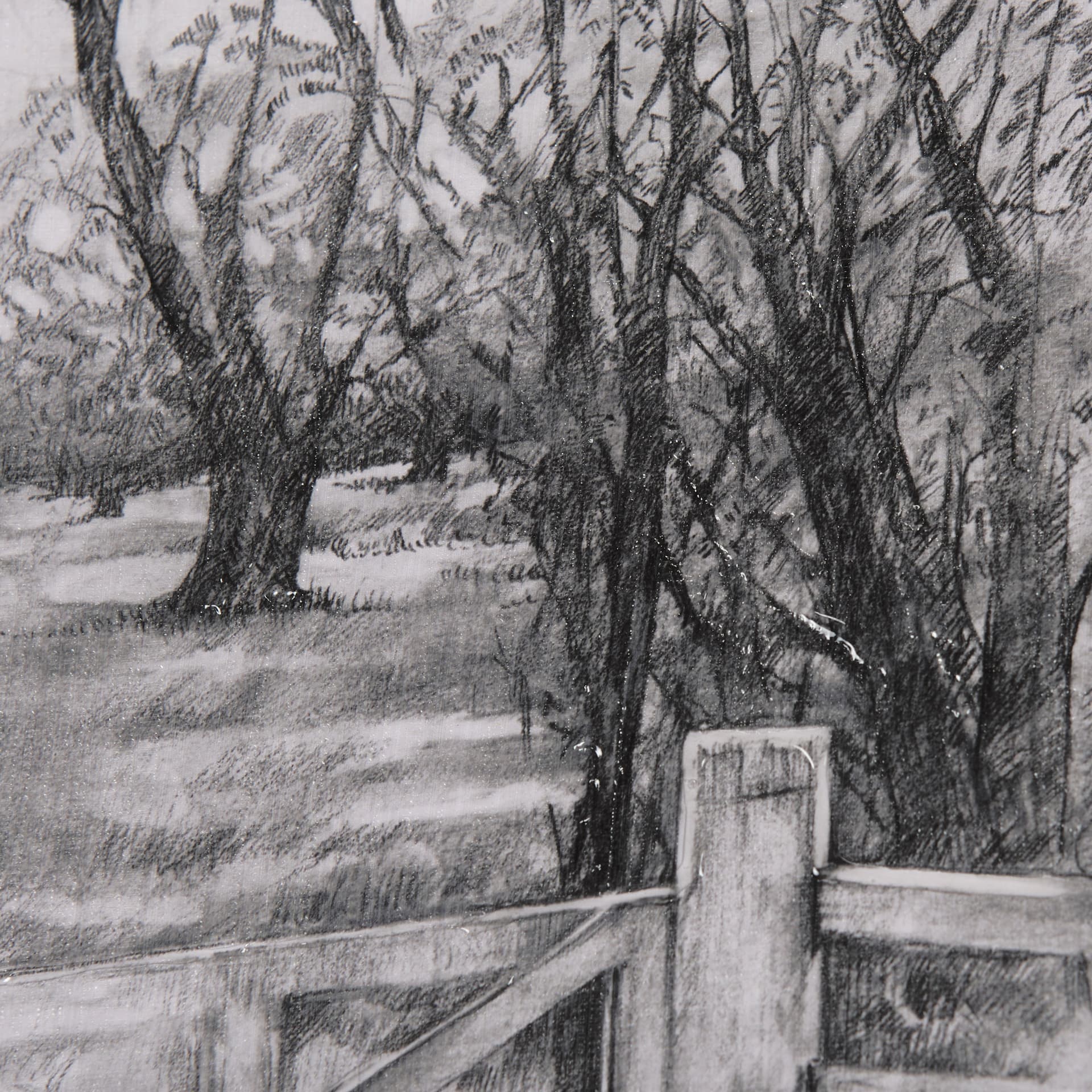 Countryside Sketches I by Ariana a Hand Embellished Textured Framed Art Print — product photograph