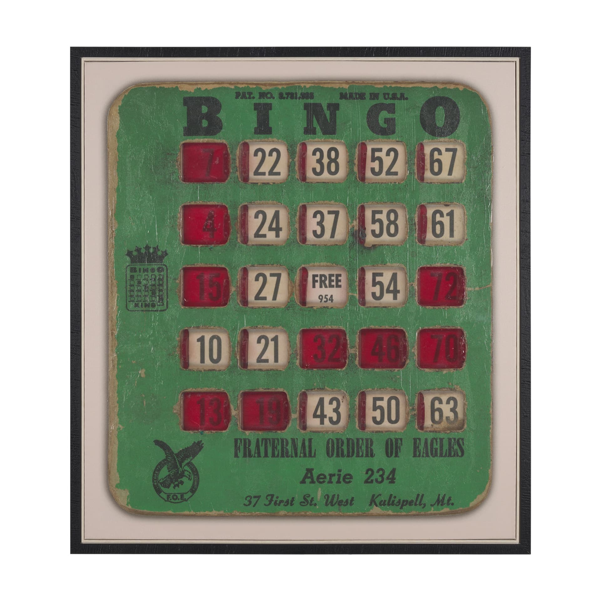 Chasing Numbers I Bingo Card by Mercana Studio a Hand Embellished Textured Framed Canvas — product photograph