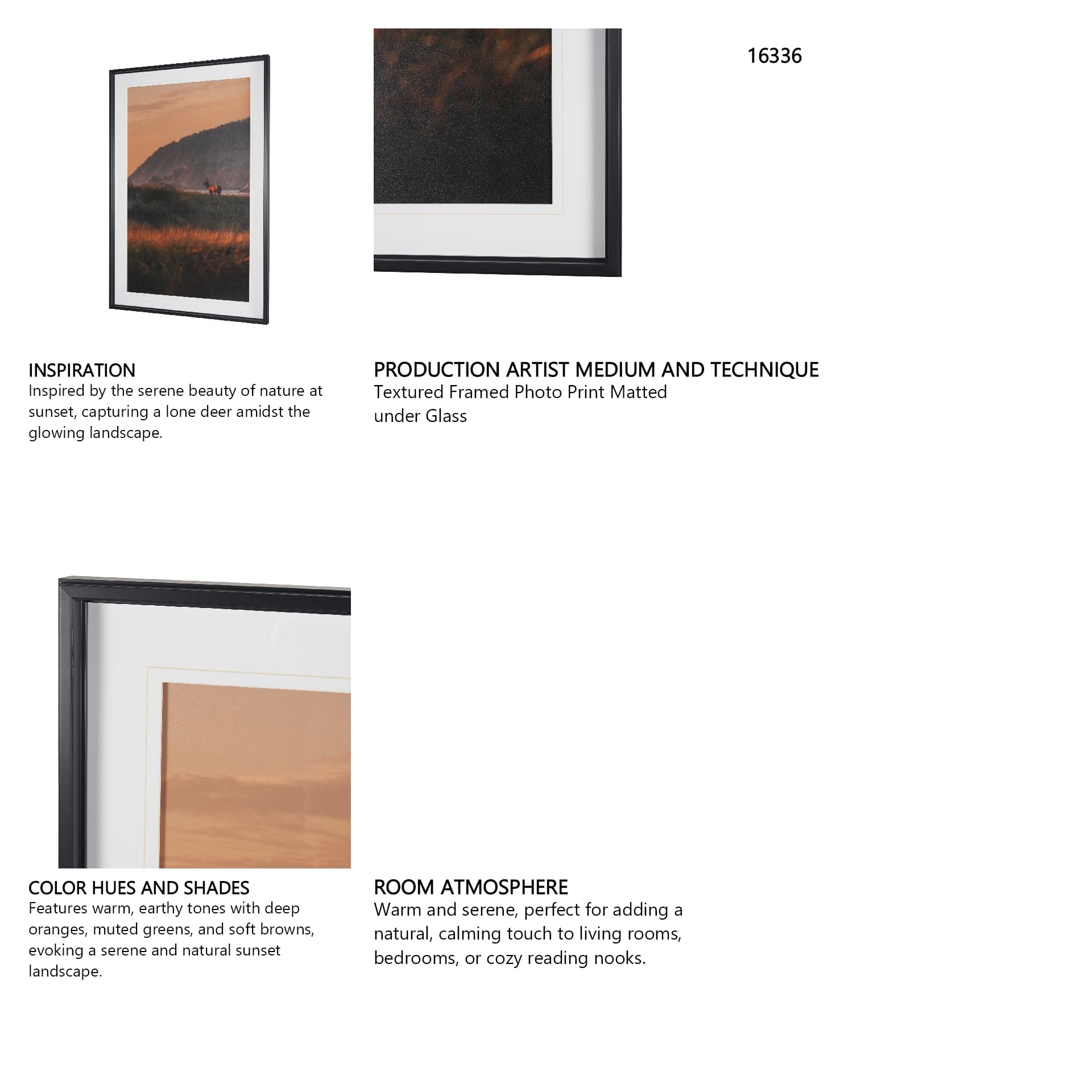 Elk by Stefan and Audrey Textured Framed Photo Print Matted under Glass — product photograph
