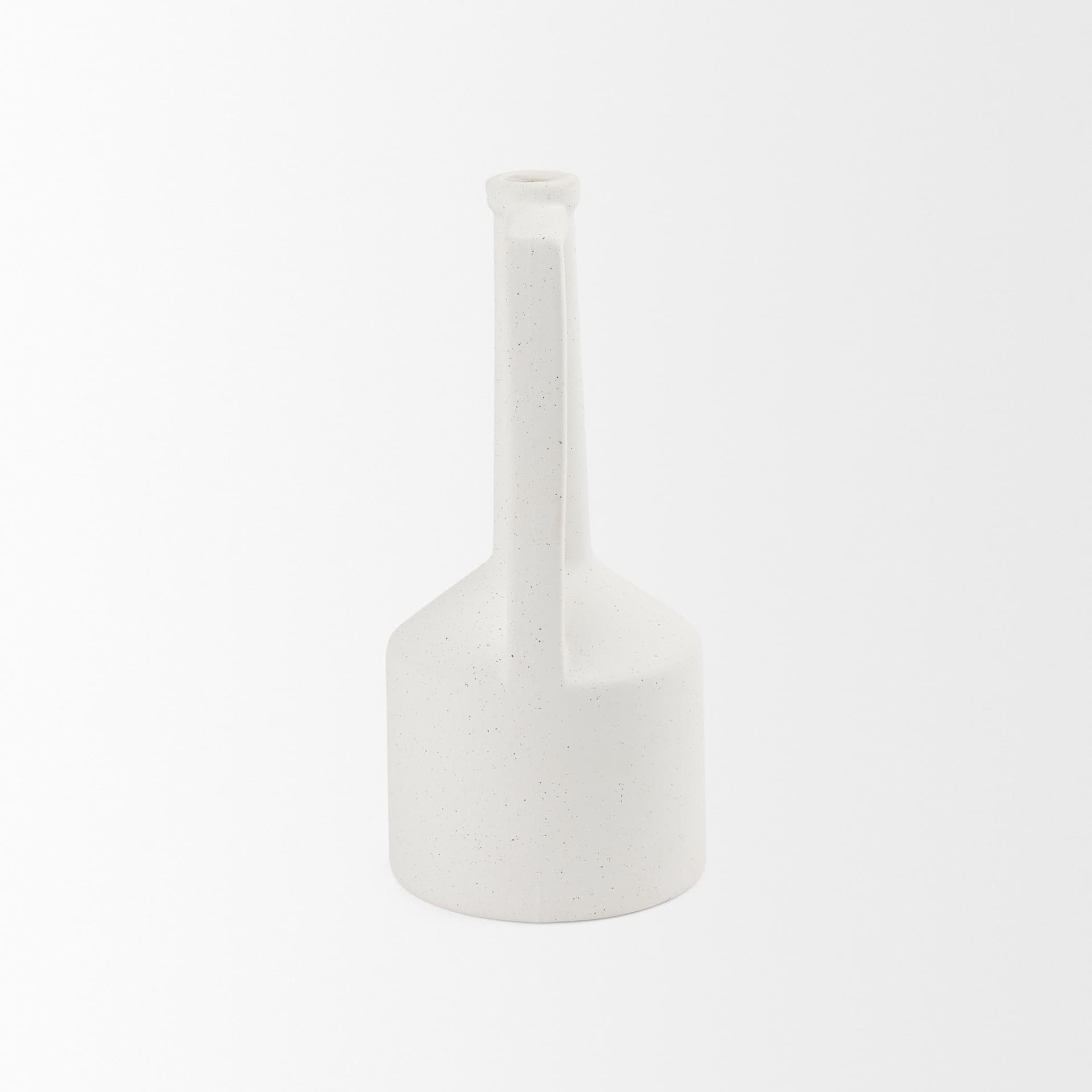 Burton 14.2H Medium White Ceramic Jug Vase — product photograph