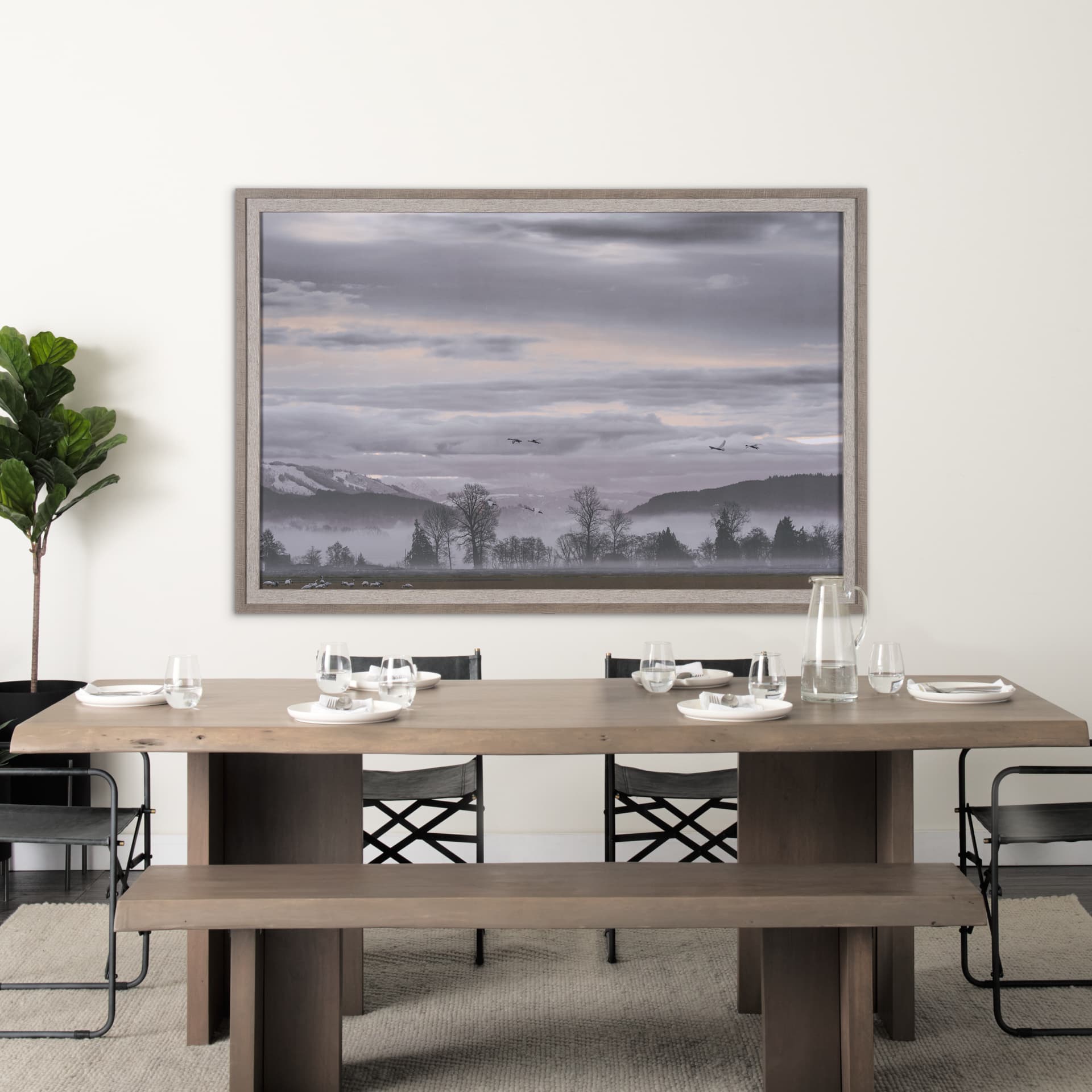 Cool Change by Nancy Crowell a Hand Embellished Framed Photo Art Print Matted under Glass — in a styled room