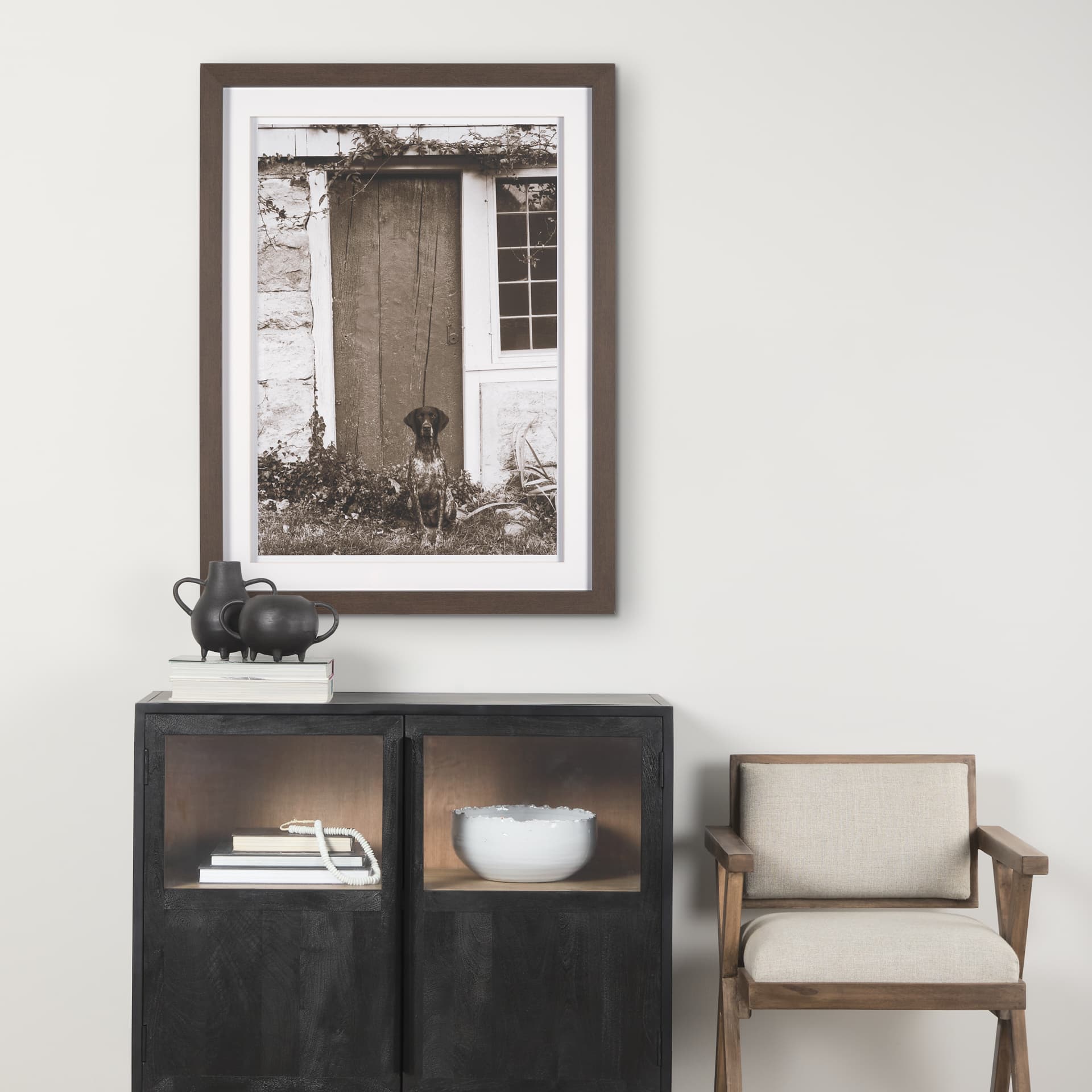I am Home by Jim Dratfield a Framed Photo Print Matted Under Glass — in a styled room