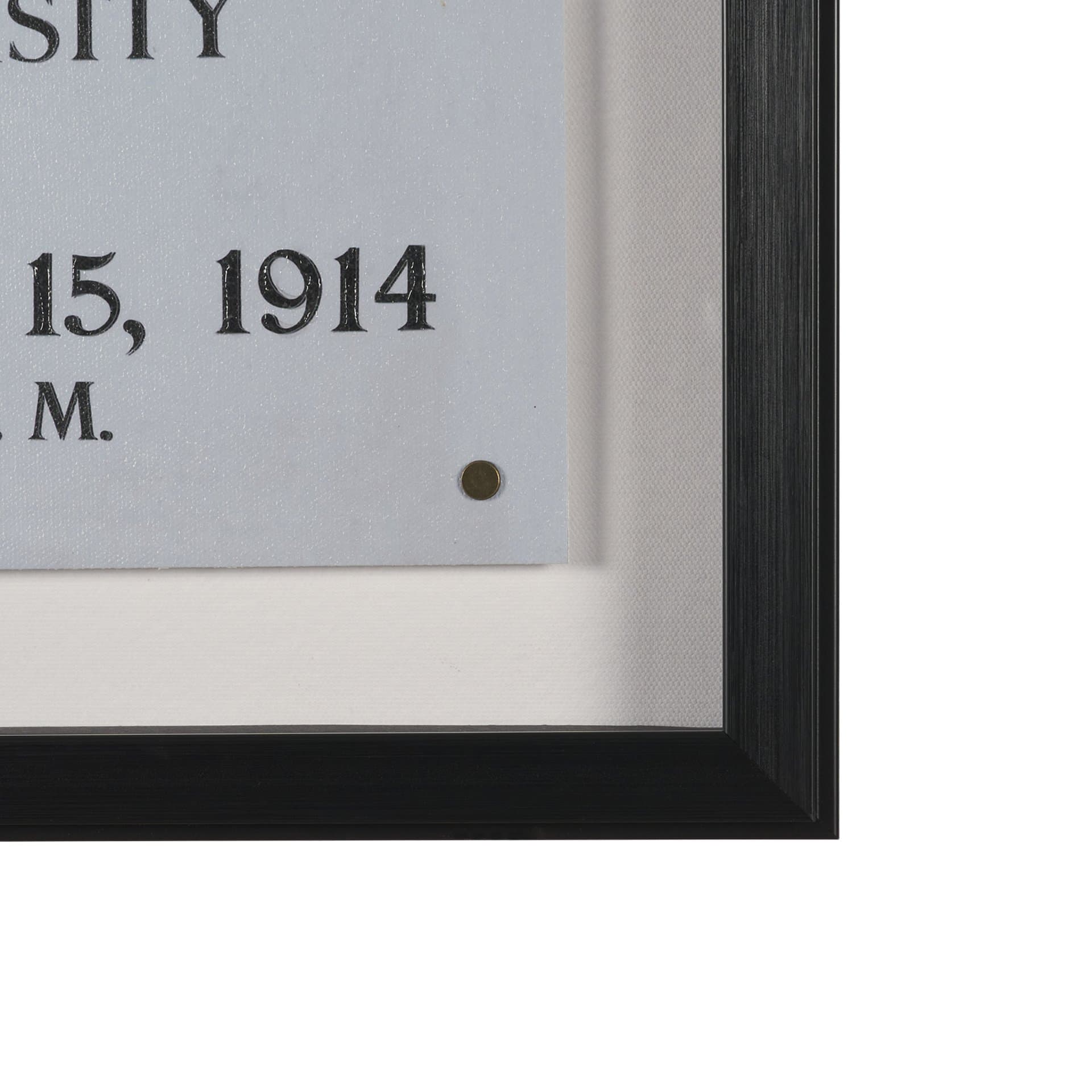 Ephemera Sculpture by The Vintage Collection Hand Embelished Text Framed Artwork Matted under Glass — product photograph