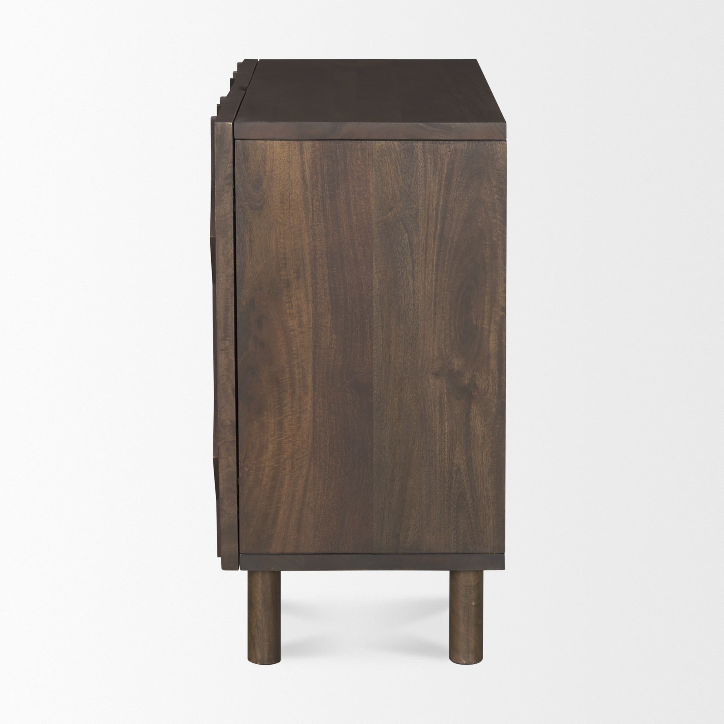 Heera Dark Brown Diamond Motif w/ Shelf Accent Cabinet — product photograph