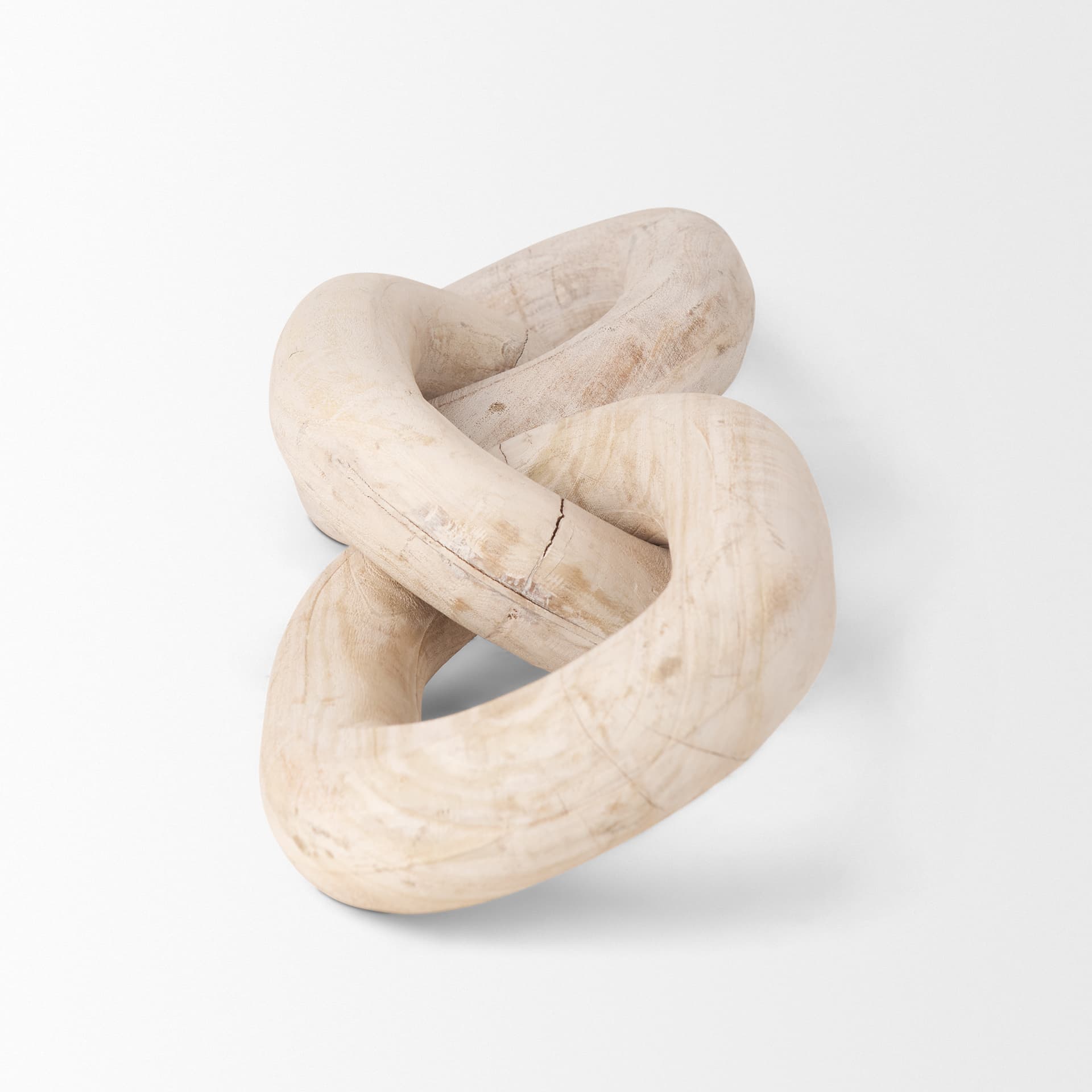 Tayla Large Blonde Wood Chain Link — product photograph