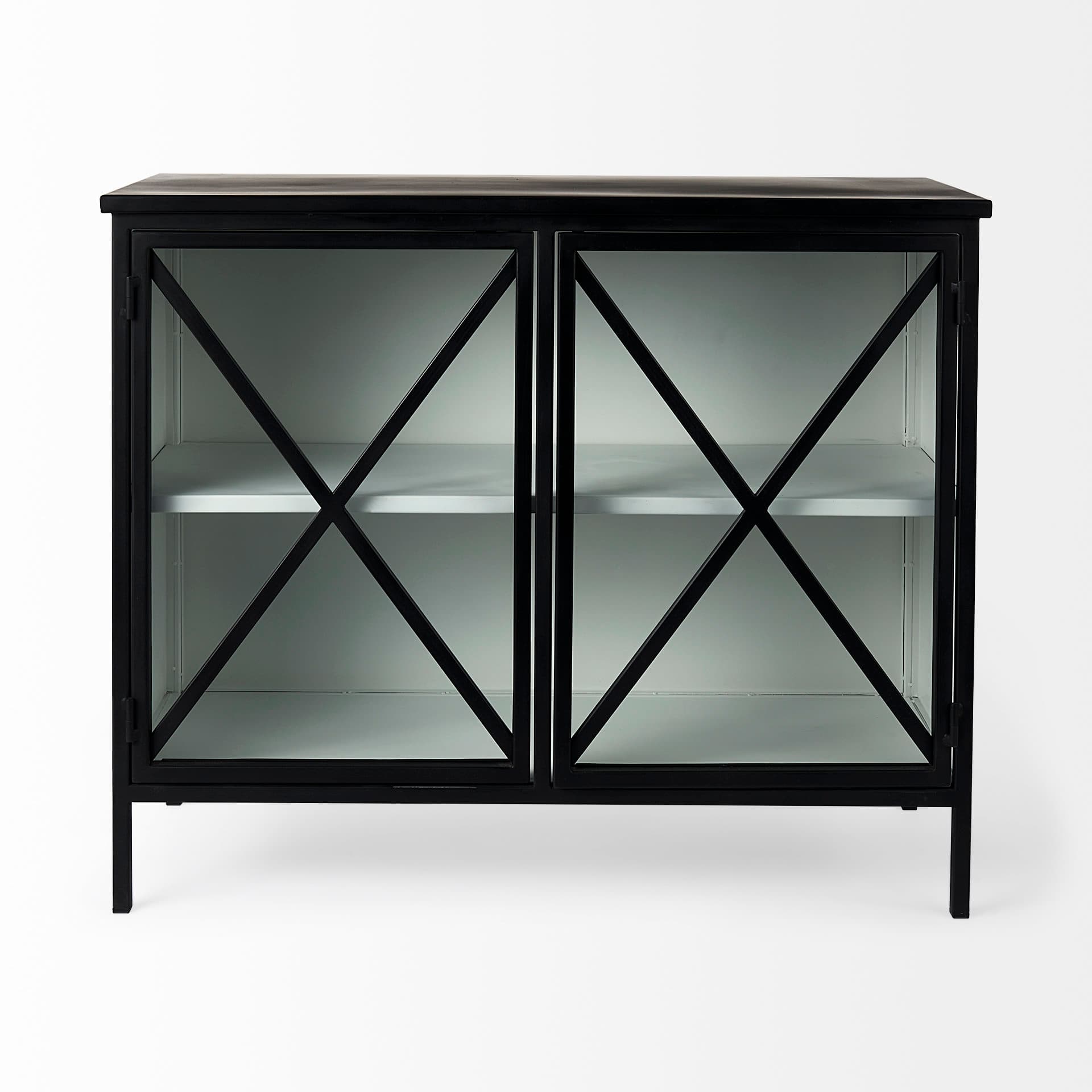 Aurelia Two Door Glass Cabinet — product photograph