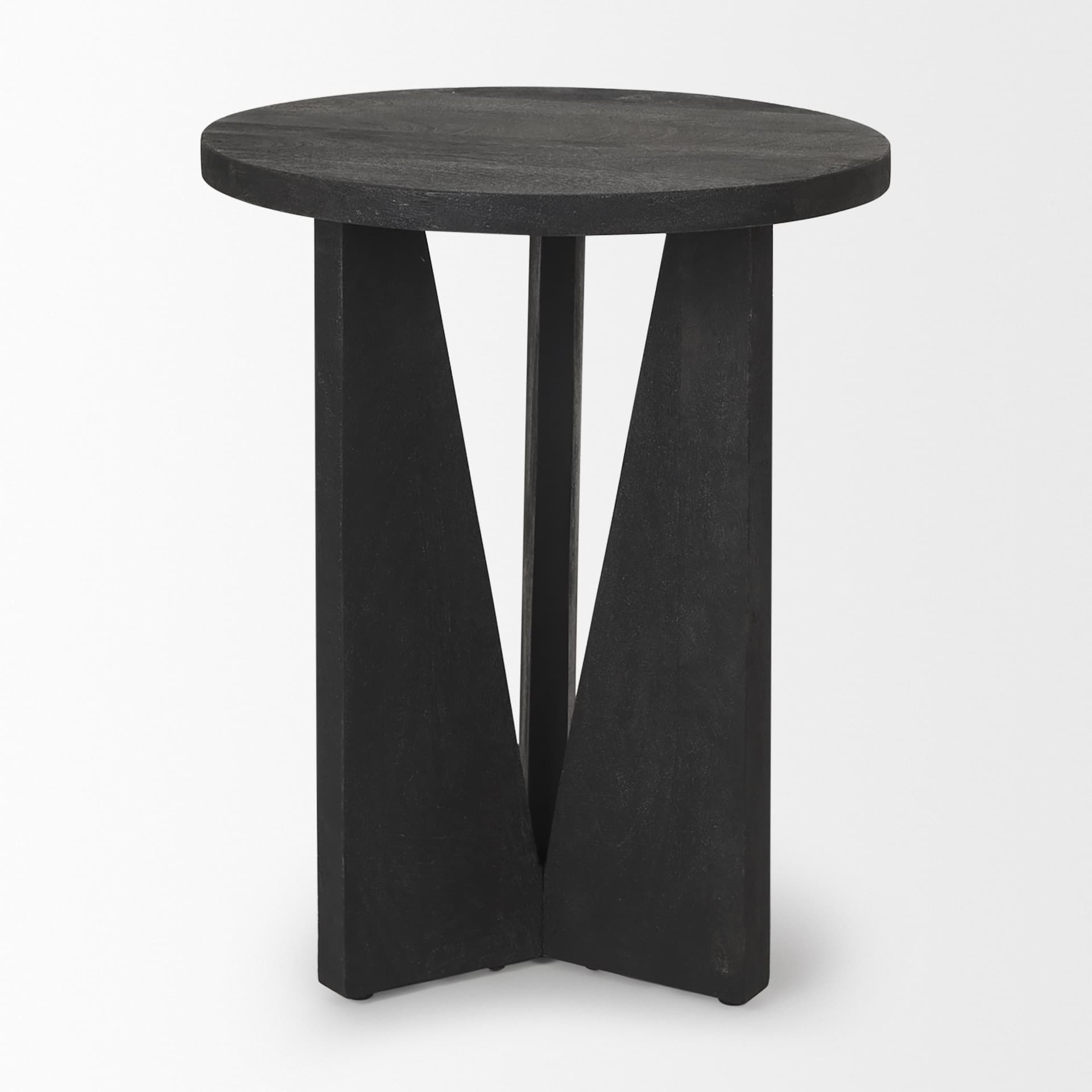 Mattius Black Wood Accent Table — product photograph