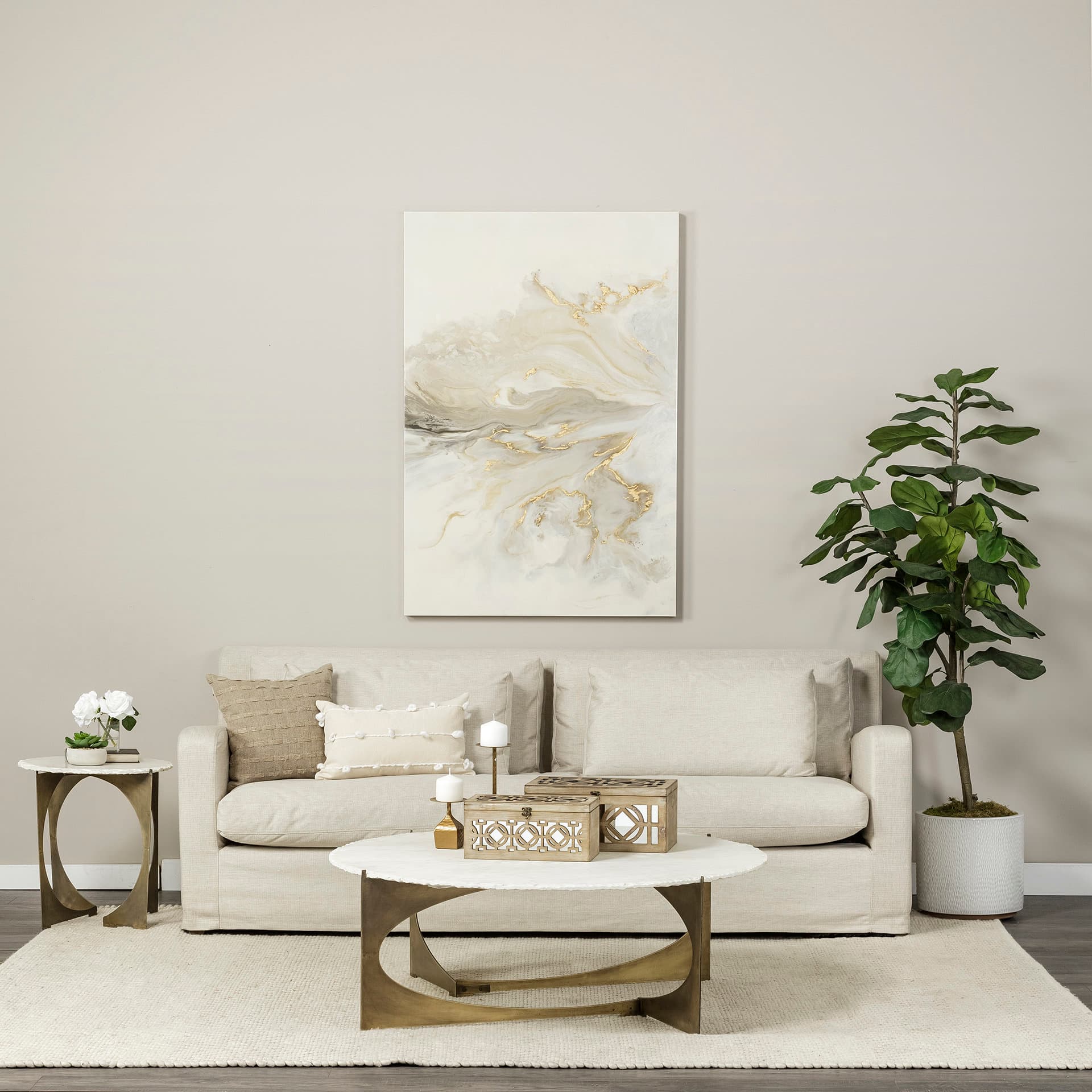 Confluence by Corrie LaVelle a Hand Embellished Textured Canvas — product photograph