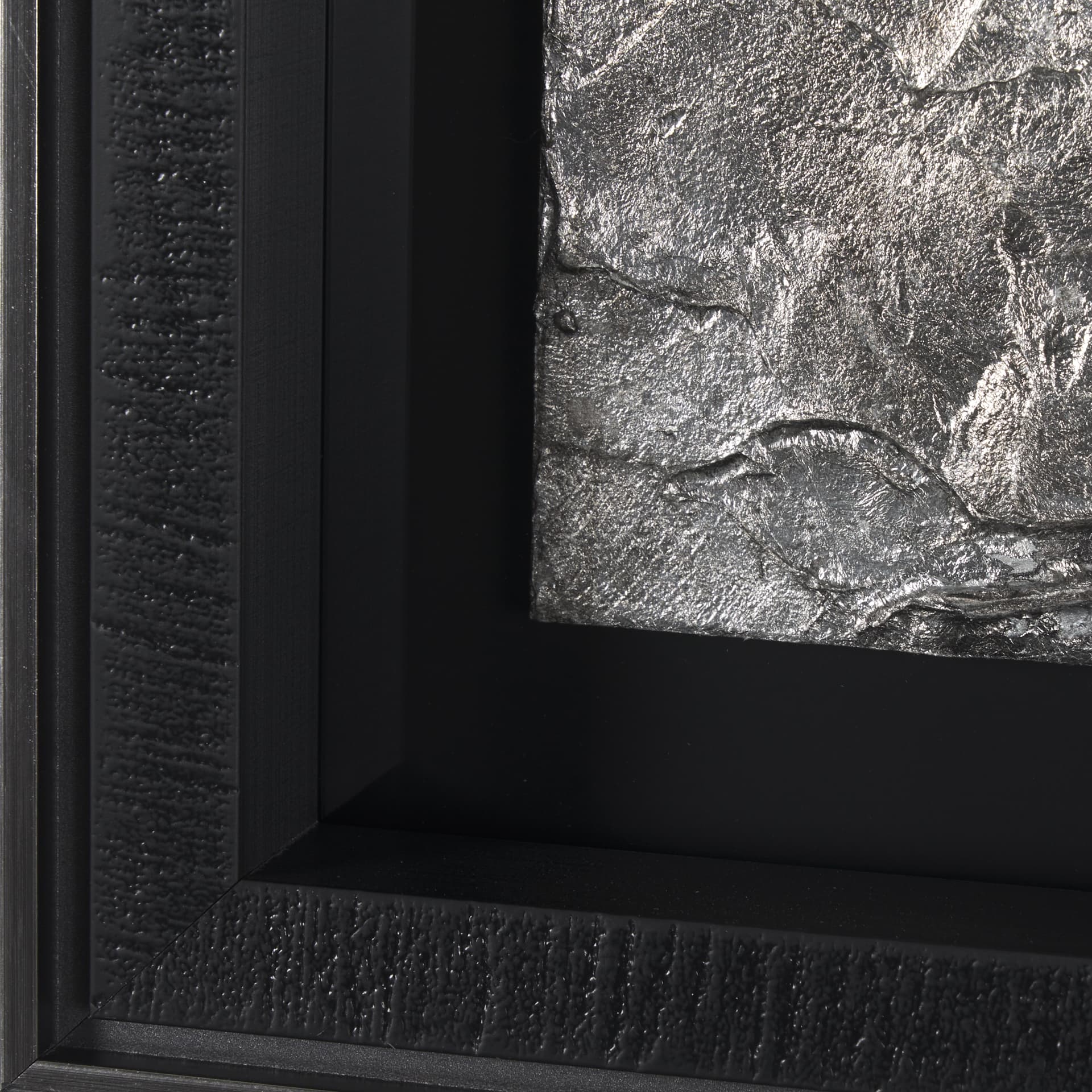 Pewter Leaves II by Morgan McLaren a Framed Art Print Matted under Glass — product photograph