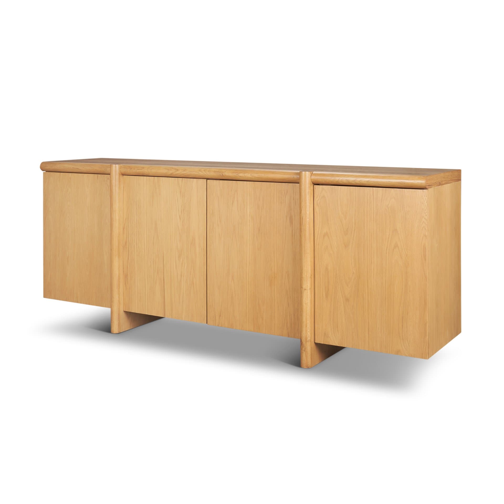 Rowan Light Brown Oak Wood Closed 4 Door Sideboard — product photograph