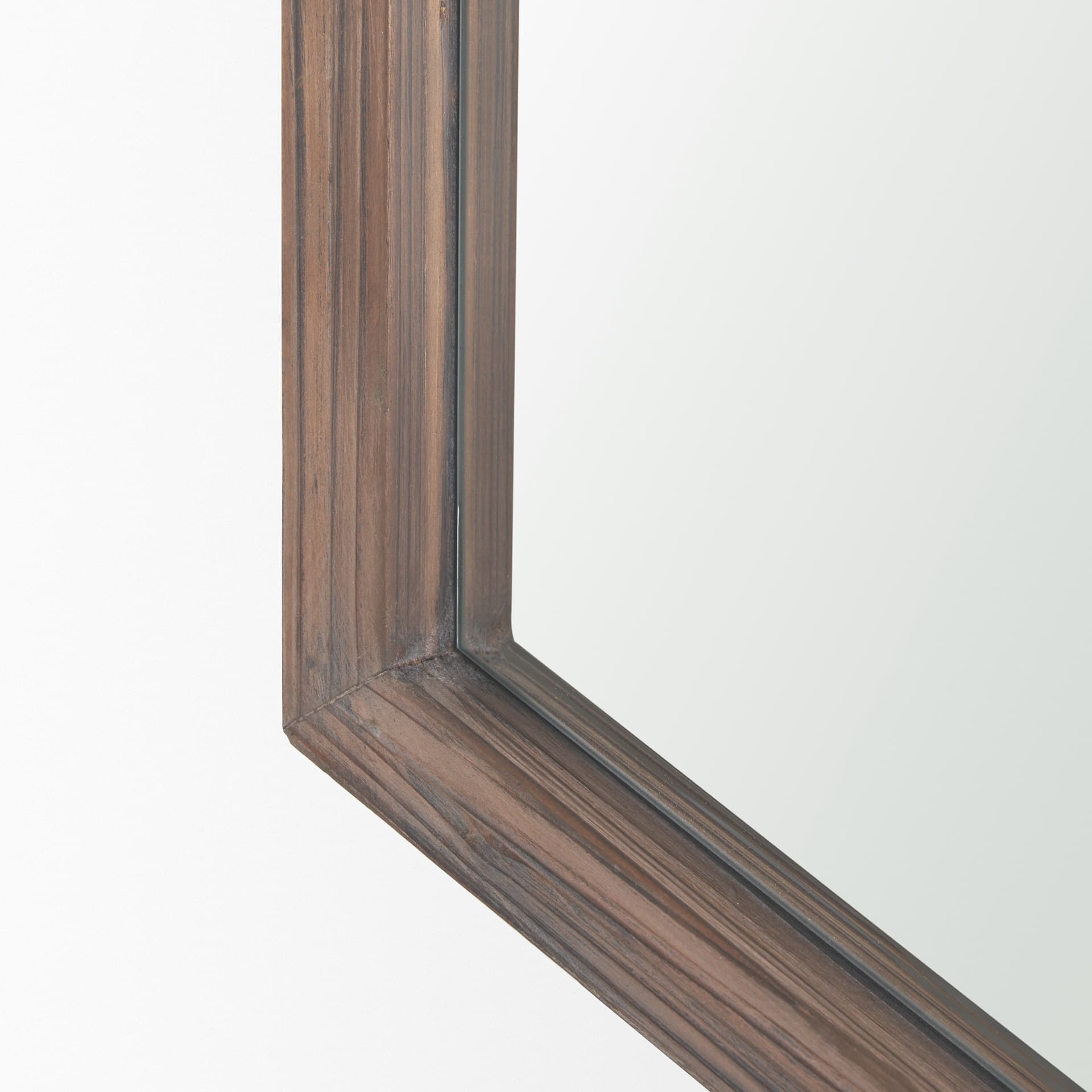 Chevren 26 x 22 Medium Brown Wood Frame Mirror — product photograph